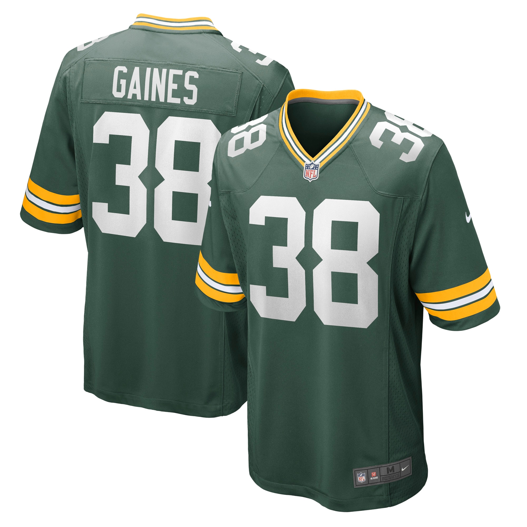 Men's Green Bay Packers Jerseys Green Innis Gaines Game Style