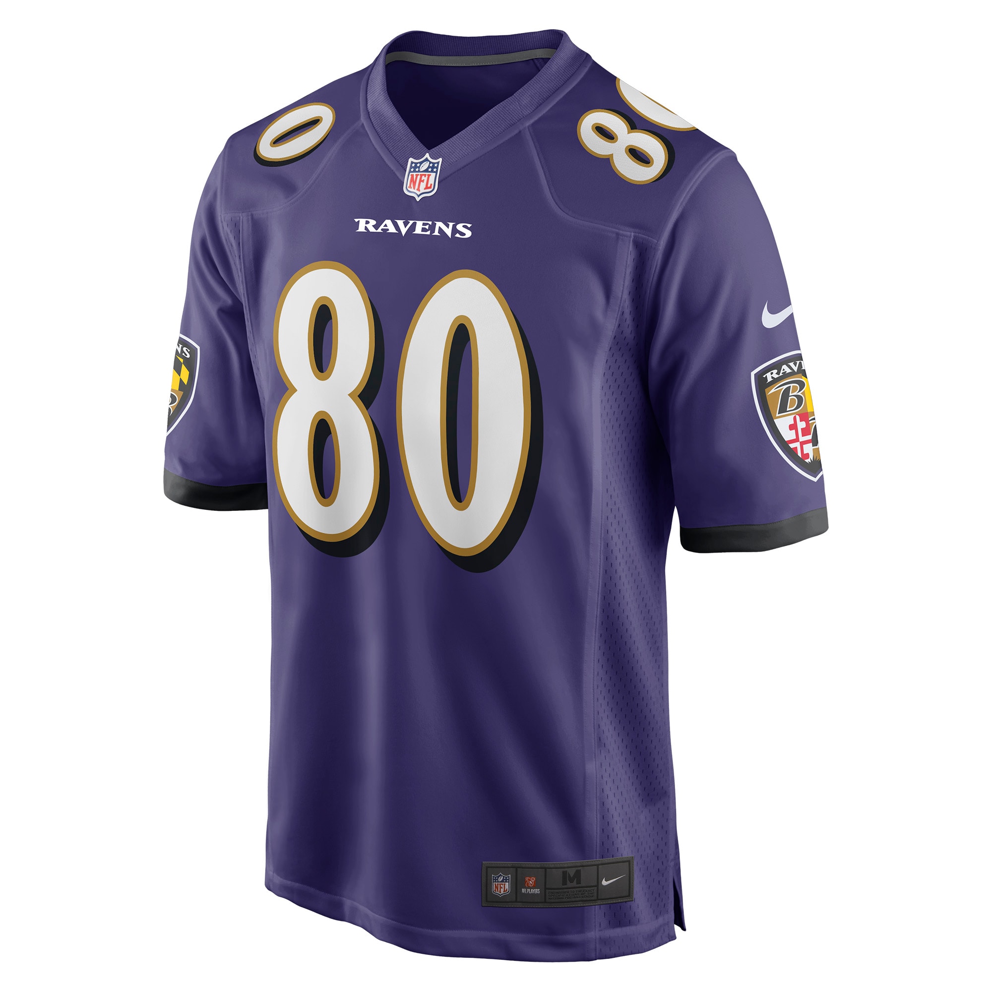 Men's Baltimore Ravens Jerseys Purple Isaiah Likely Player Game Style