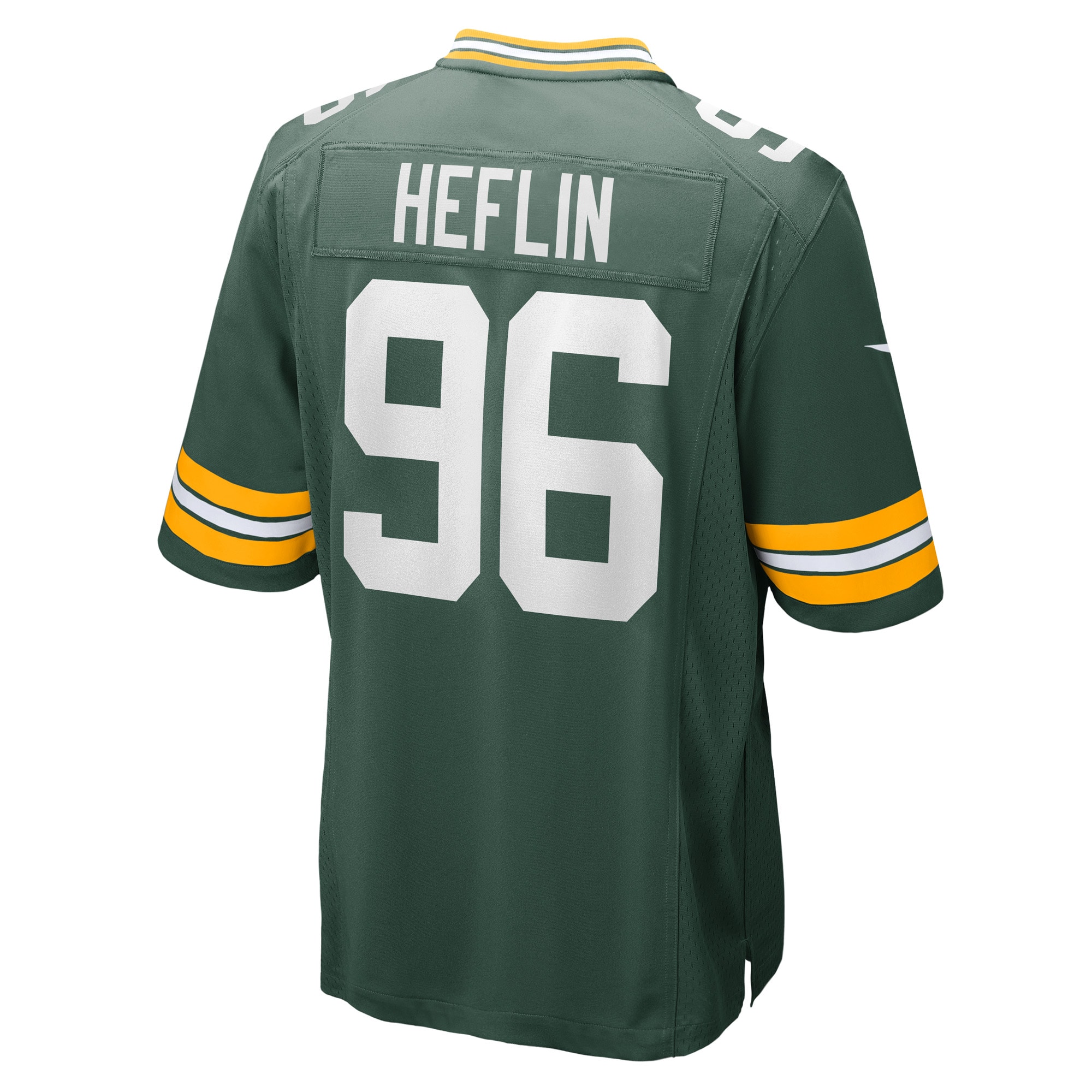 Men's Green Bay Packers Jerseys Green Jack Heflin Game Player Style