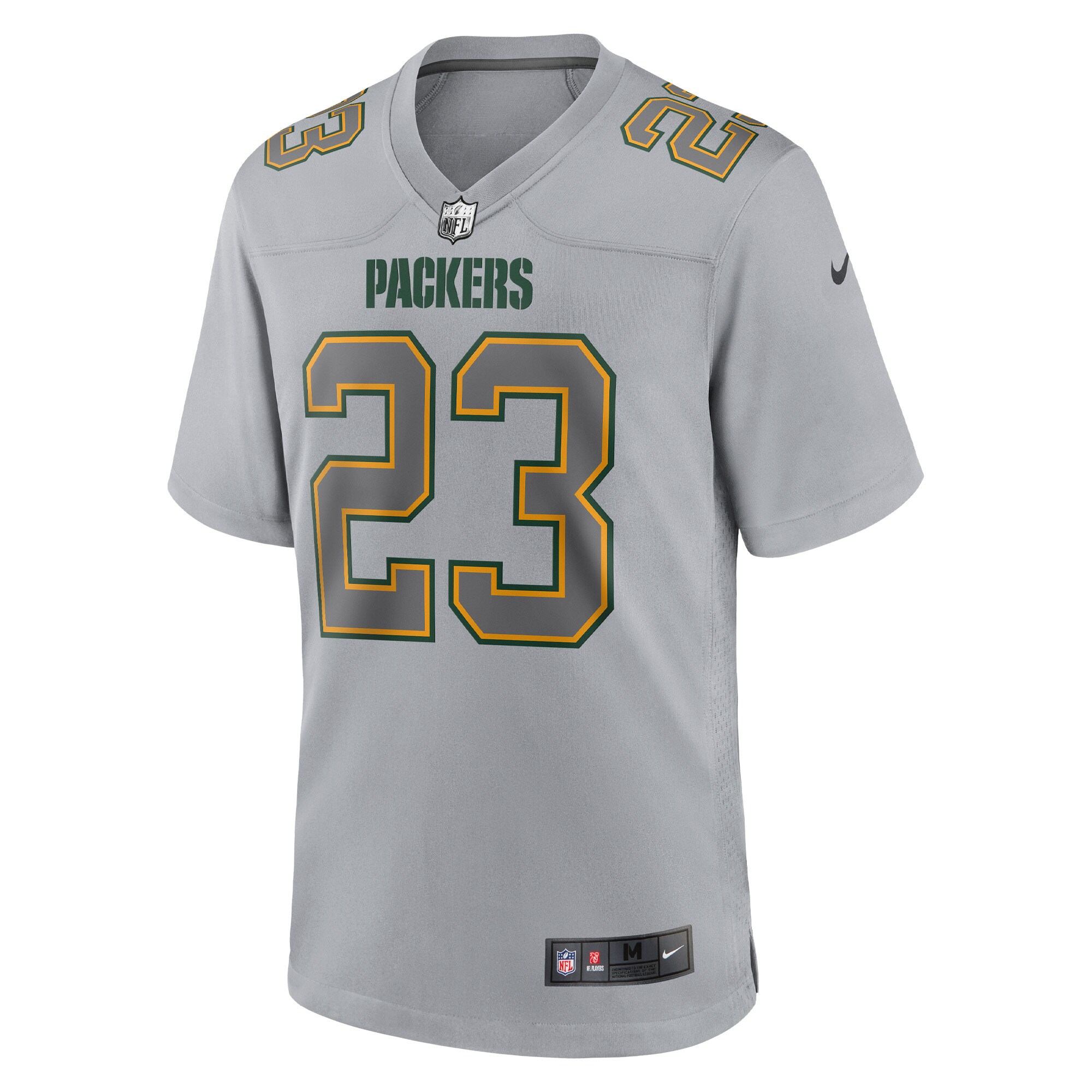 Men's Green Bay Packers Jerseys Gray Jaire Alexander Atmosphere Fashion Game Style