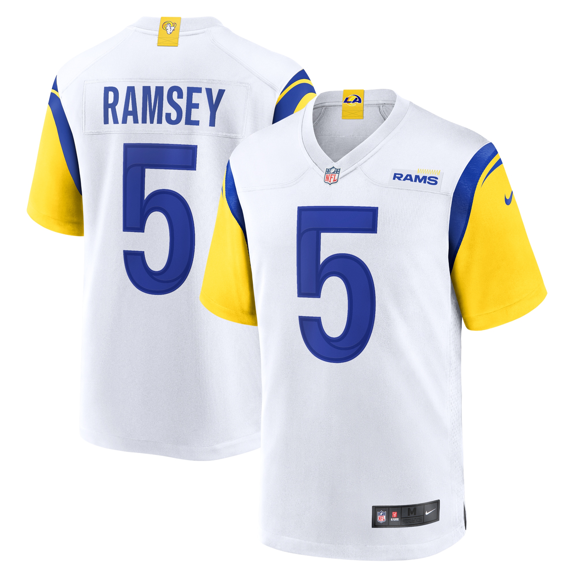 Men's Los Angeles Rams Jerseys White Jalen Ramsey Alternate Player Game Style
