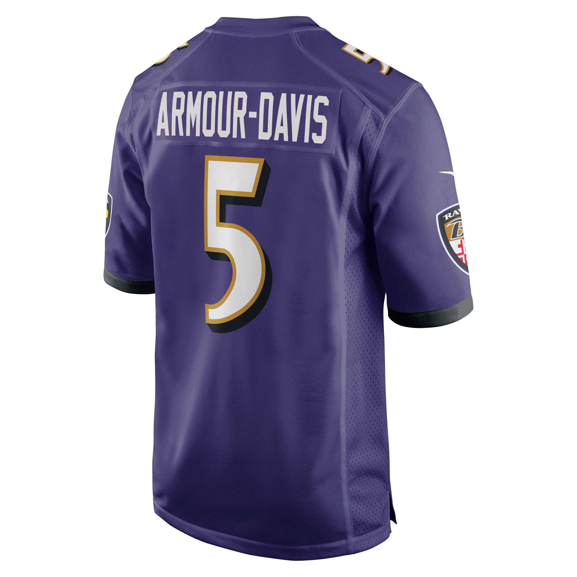 Men's Baltimore Ravens Jerseys Purple Jalyn Armour-Davis Game Player Style