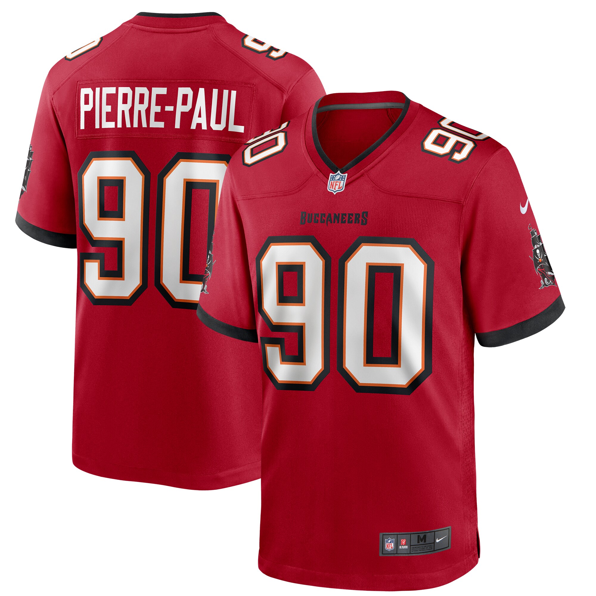 Men's Tampa Bay Buccaneers Jerseys Red Jason Pierre-Paul Game Player Style
