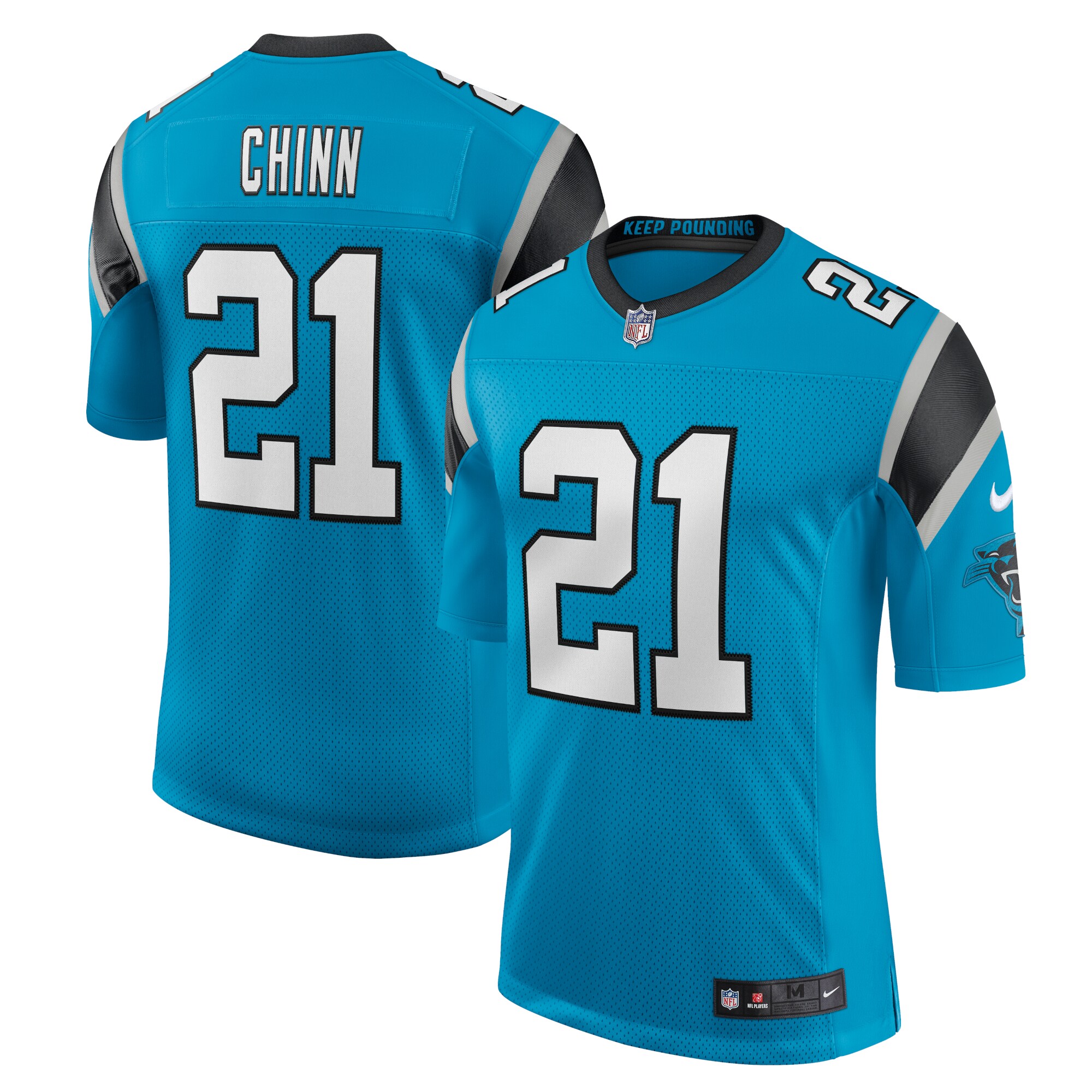Men's Carolina Panthers Jerseys Blue Jeremy Chinn Vapor Limited Style