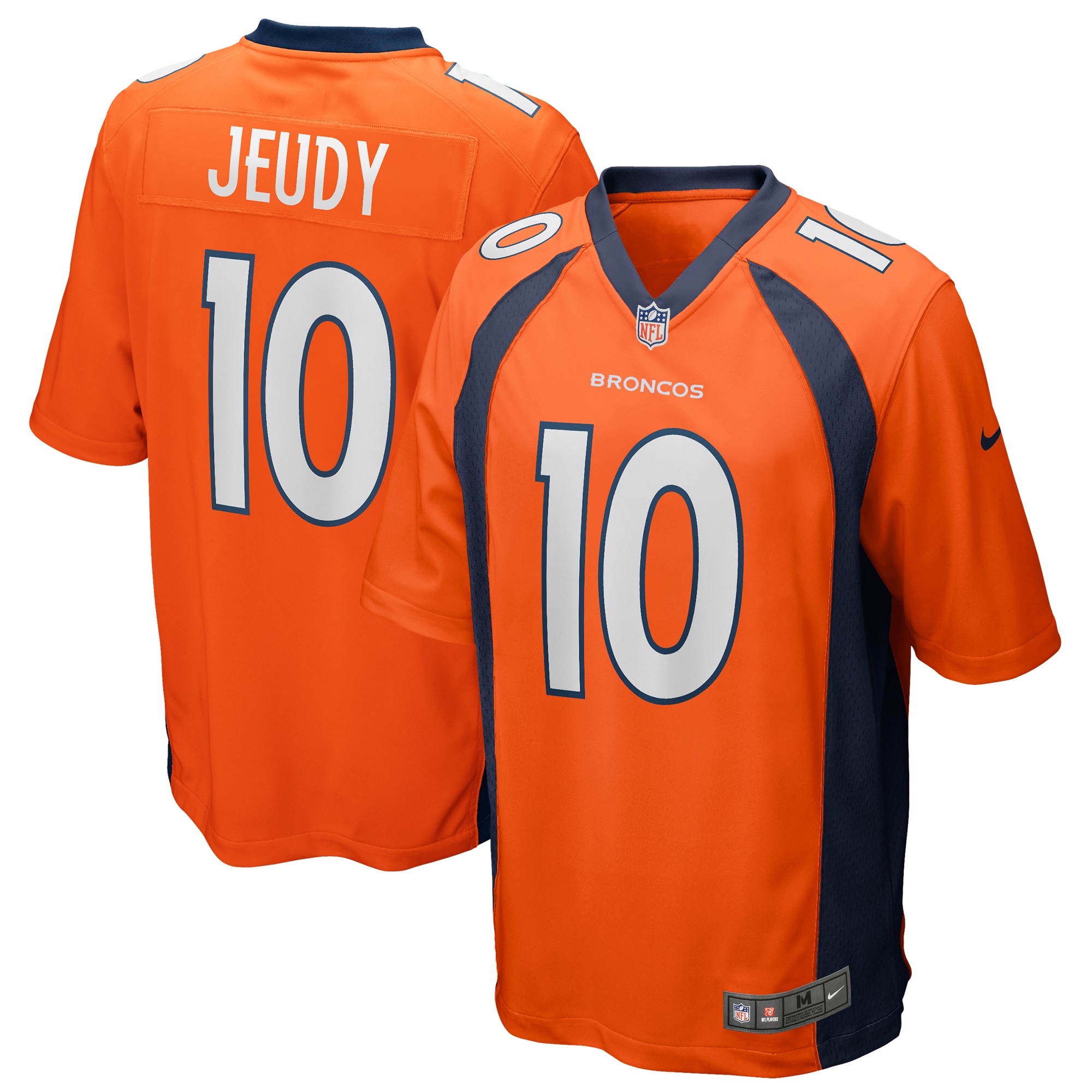 Men's Denver Broncos Jerseys Orange Jerry Jeudy Player Game Style
