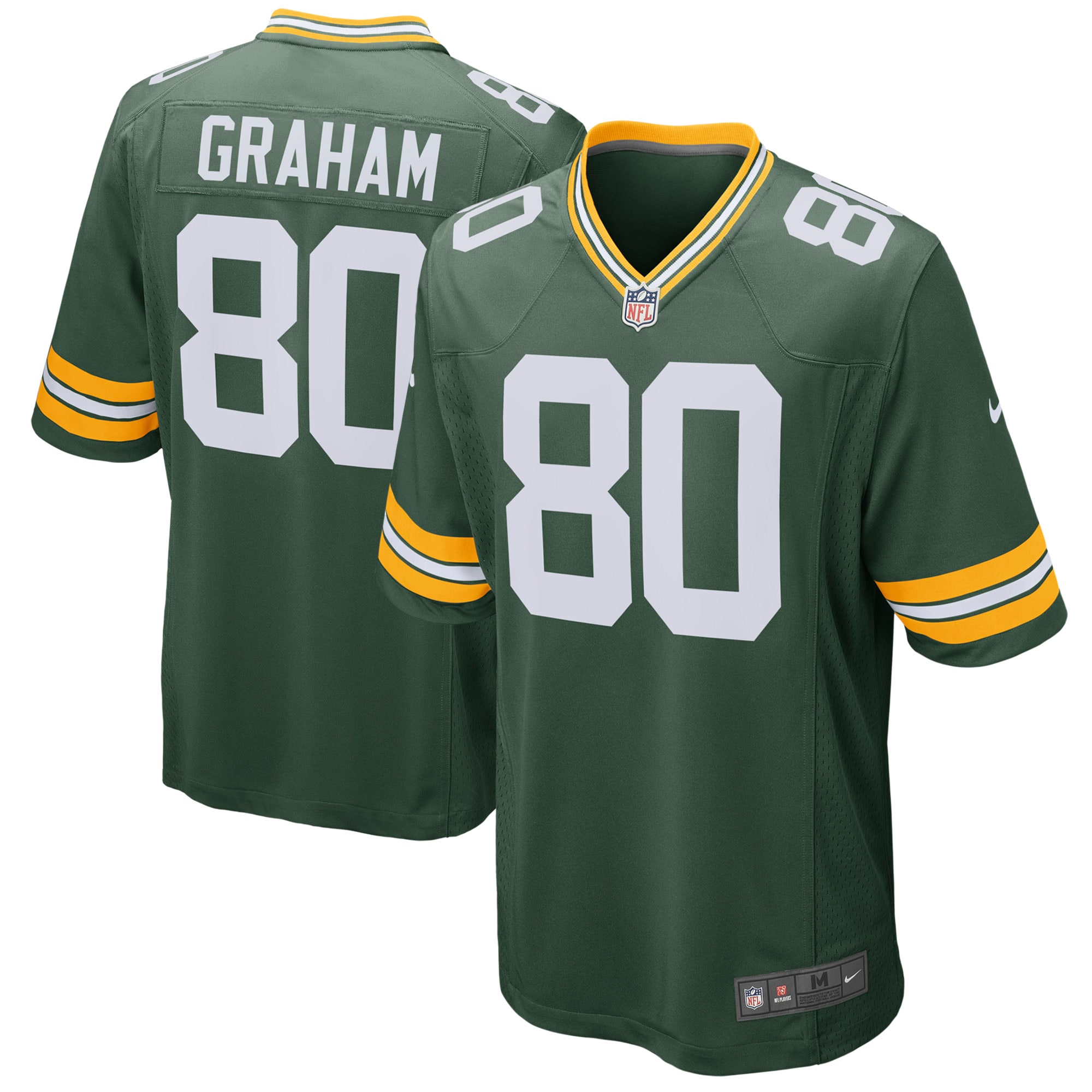 Men's Green Bay Packers Jerseys Green Jimmy Graham Game Style