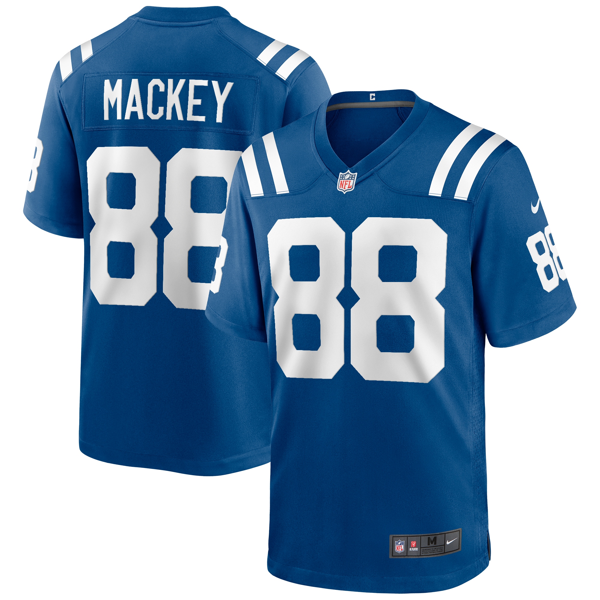 Men's Indianapolis Colts Jerseys Royal John Mackey Game Retired Player Style
