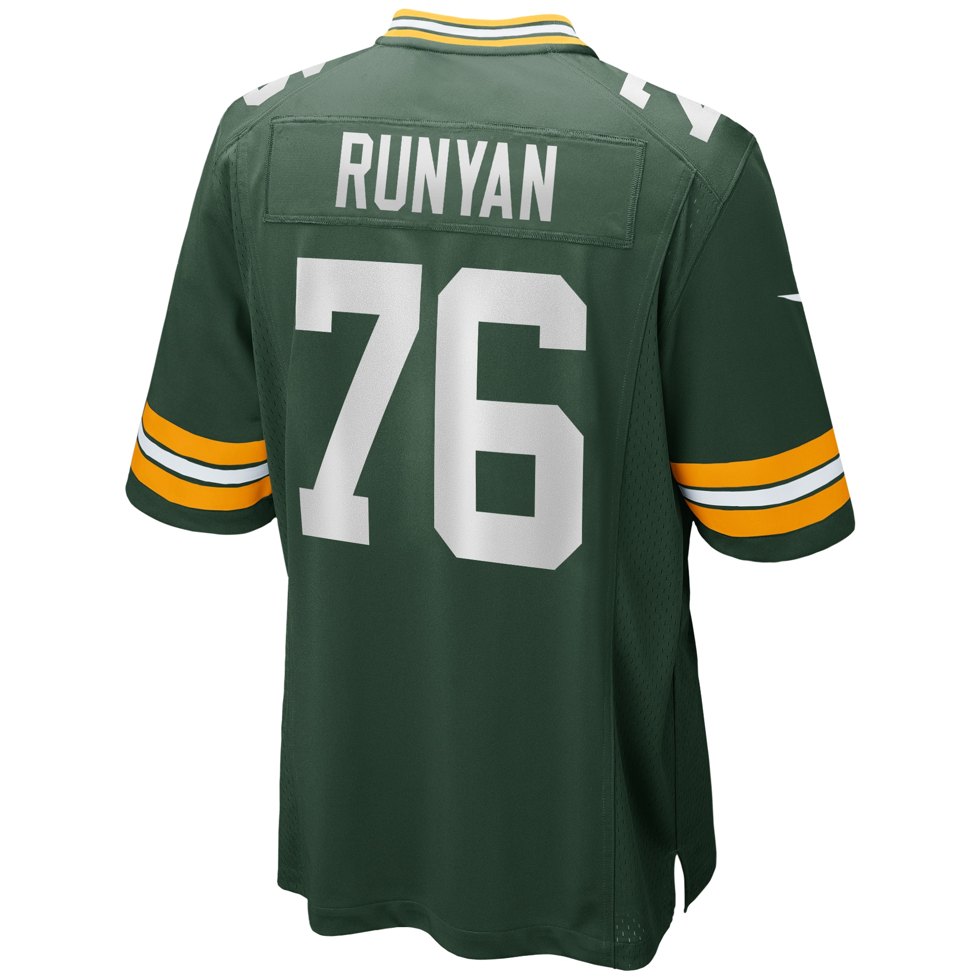 Men's Green Bay Packers Jerseys Green Jon Runyan Player Game Style