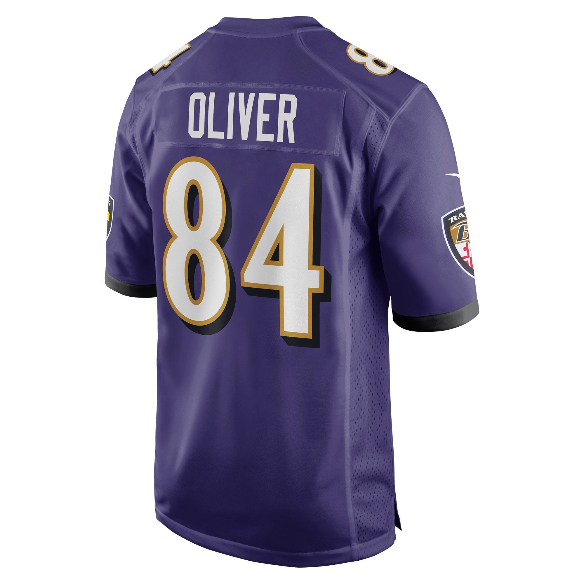Men's Baltimore Ravens Jerseys Purple Josh Oliver Game Style