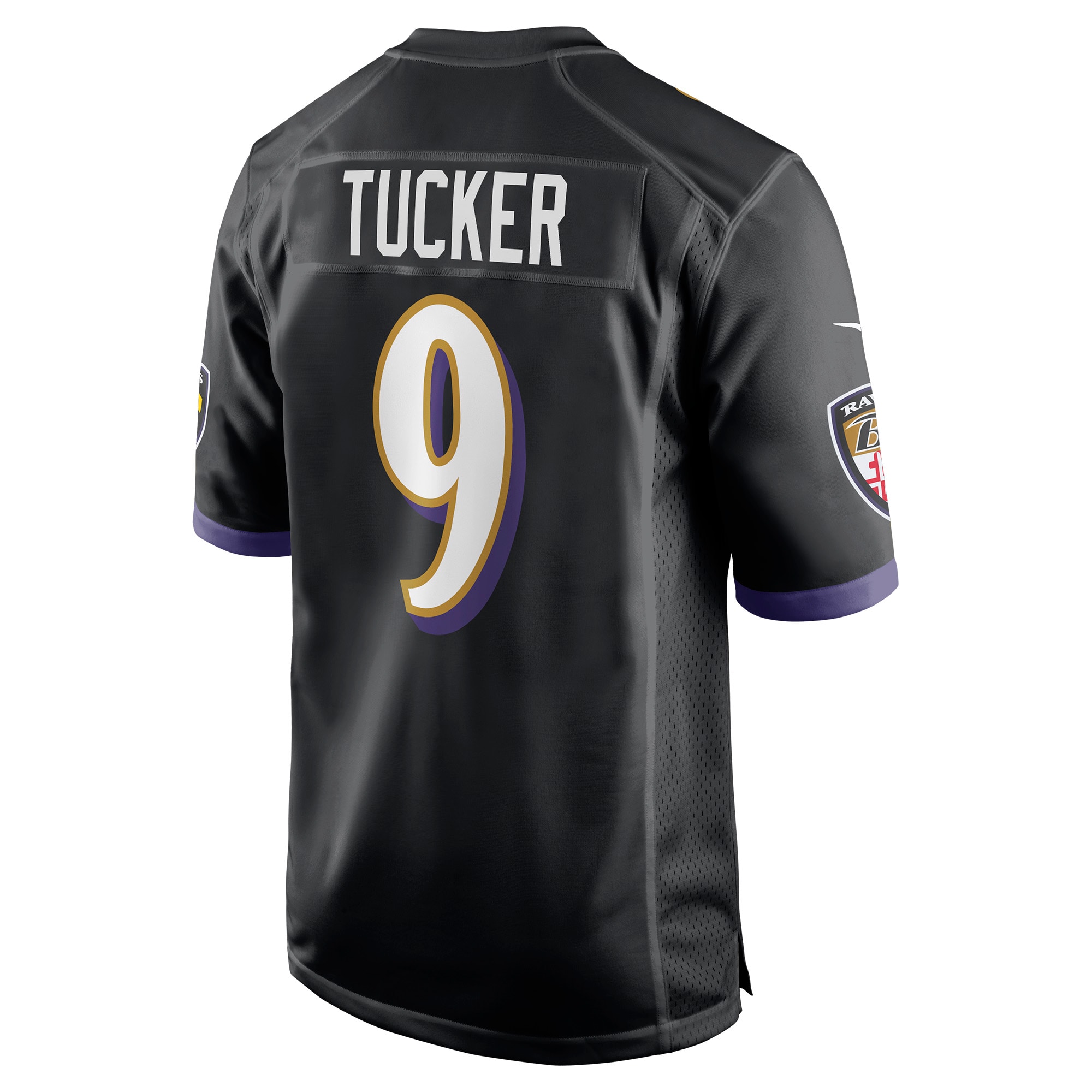 Men's Baltimore Ravens Jerseys Black Justin Tucker Player Game Style