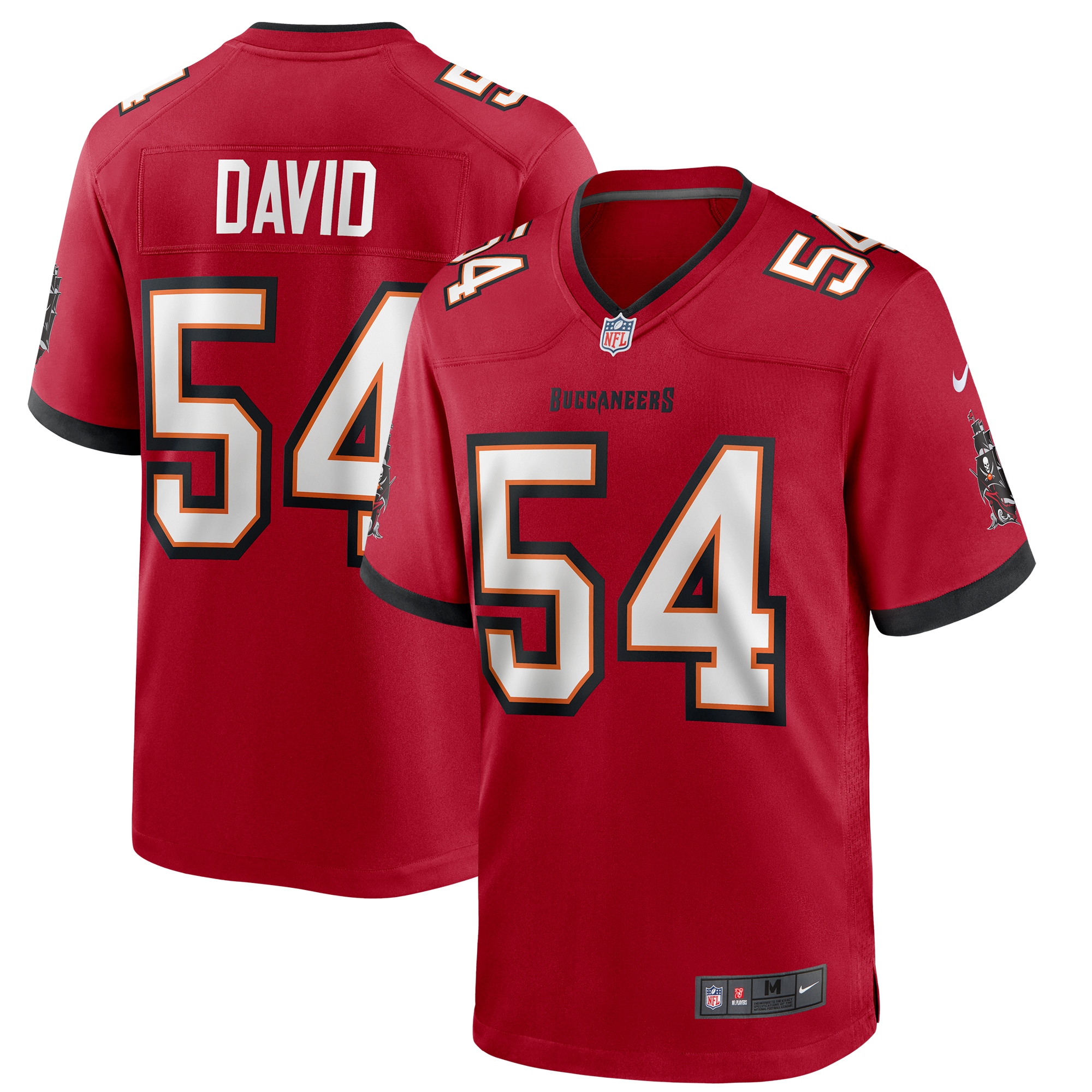 Men's Tampa Bay Buccaneers Jerseys Red Lavonte David Player Game Style