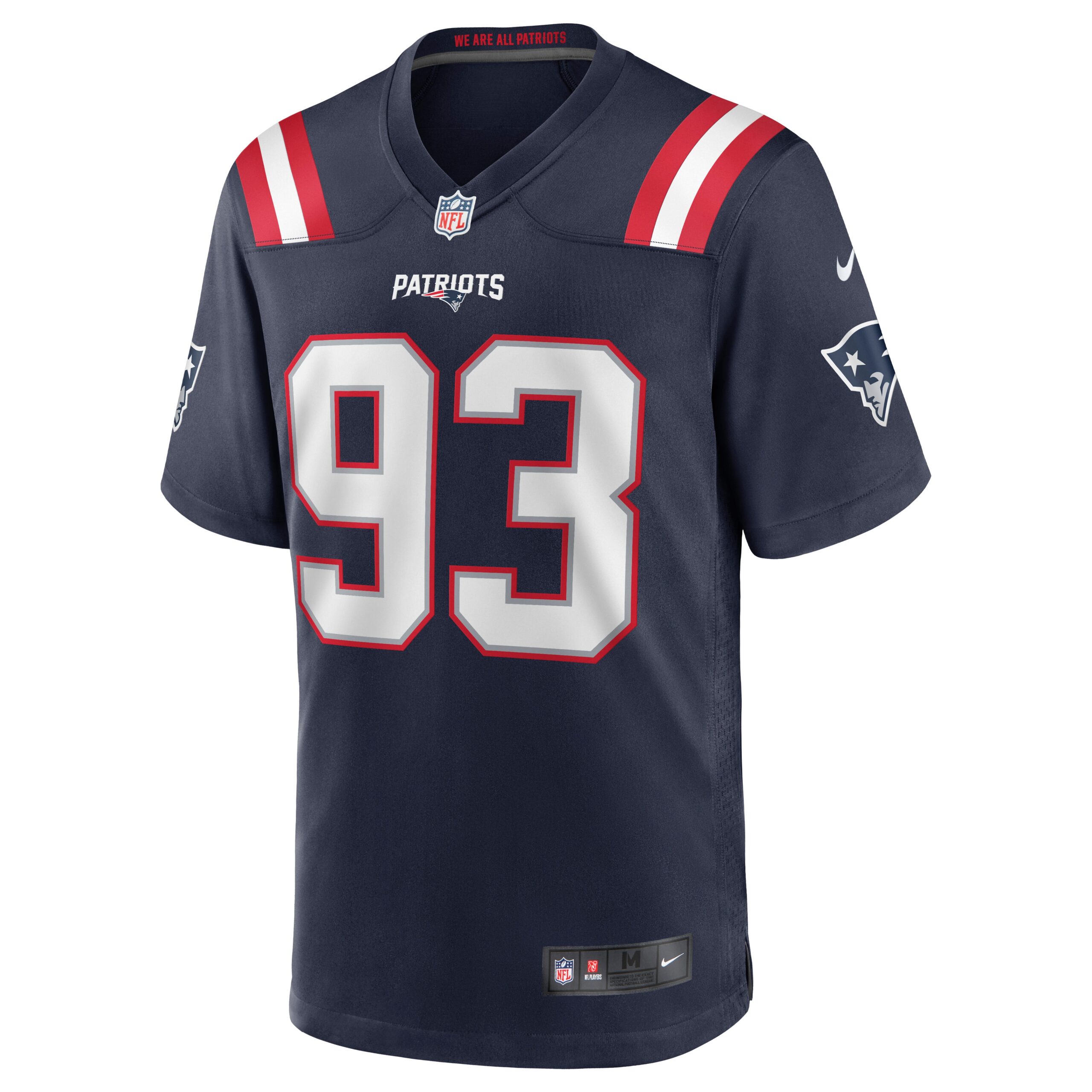 Men's New England Patriots Jerseys Navy Lawrence Guy Game Style