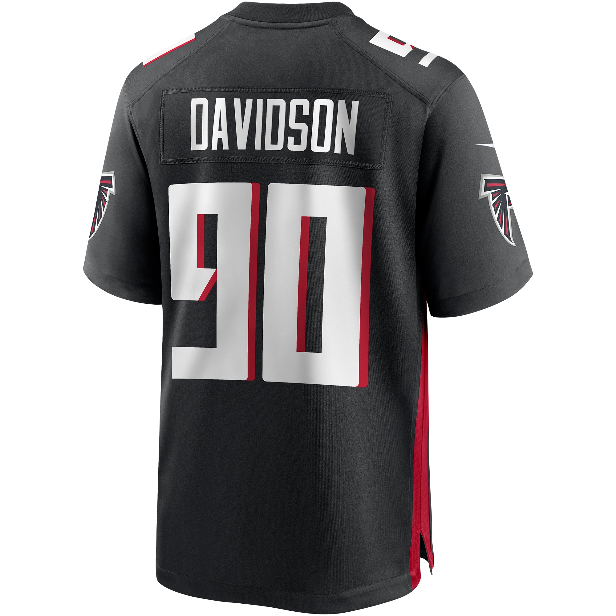Men's Atlanta Falcons Jerseys Black Marlon Davidson Player Game Style