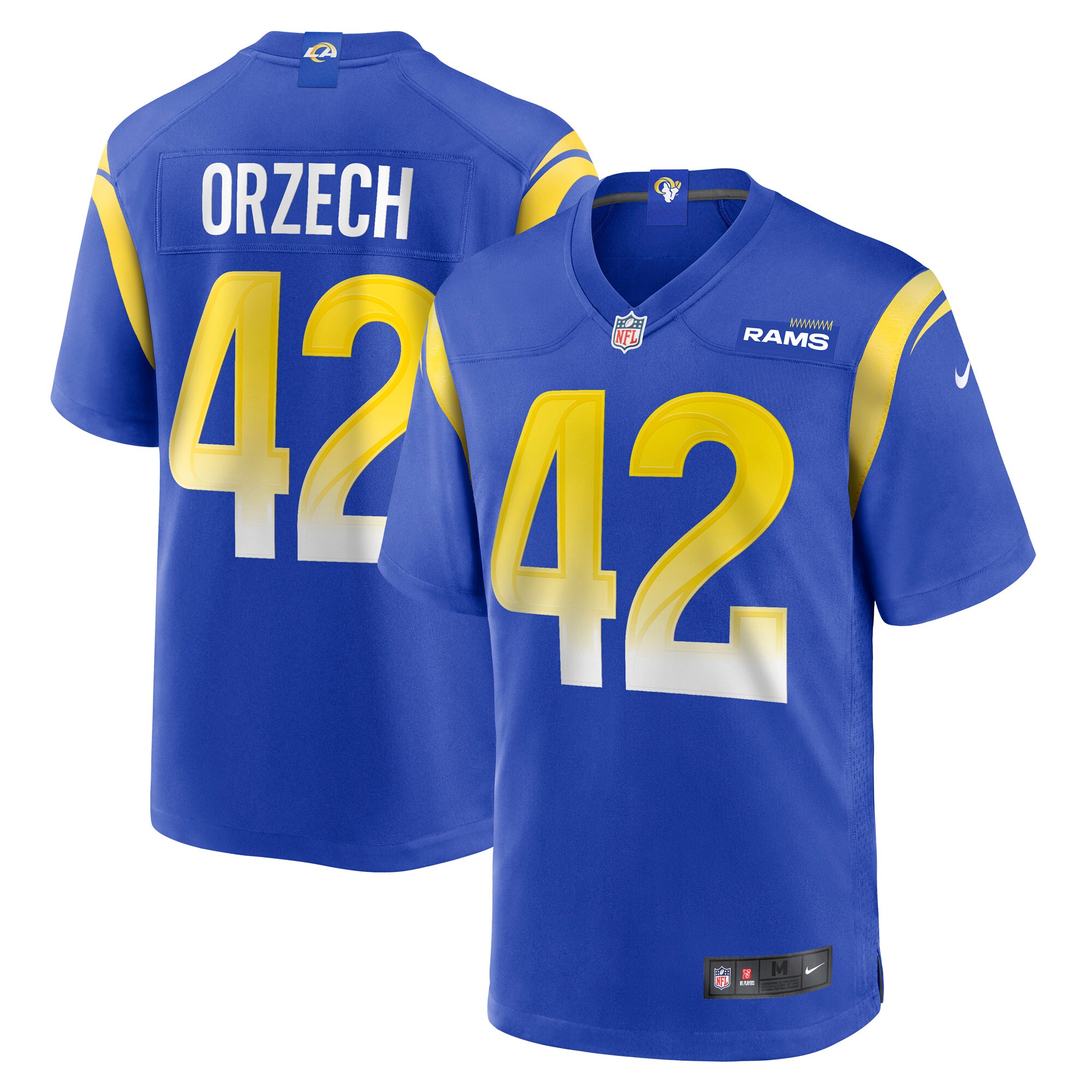 Men's Los Angeles Rams Jerseys Royal Matthew Orzech Game Style
