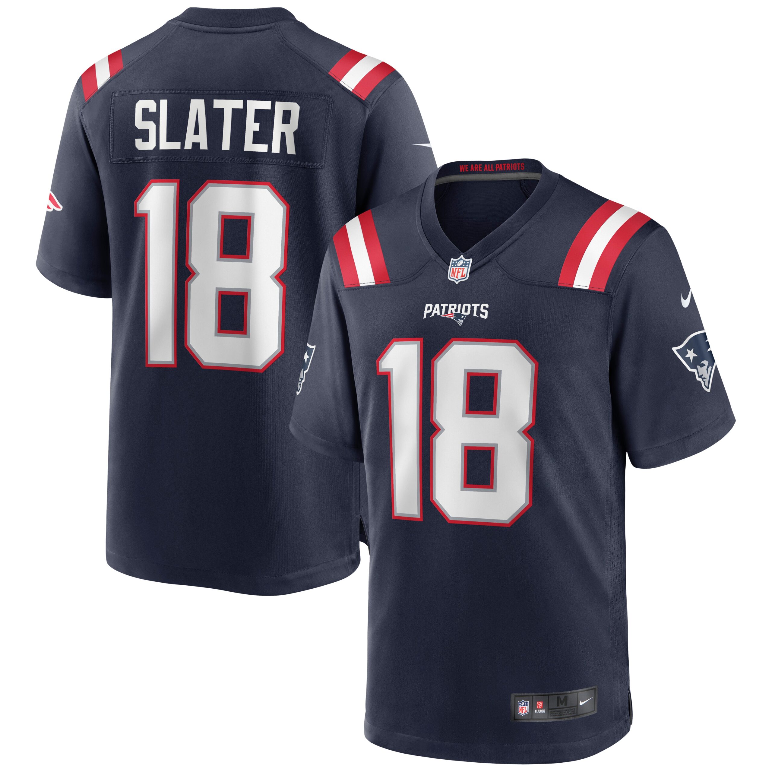 Men's New England Patriots Jerseys Navy Matthew Slater Game Style
