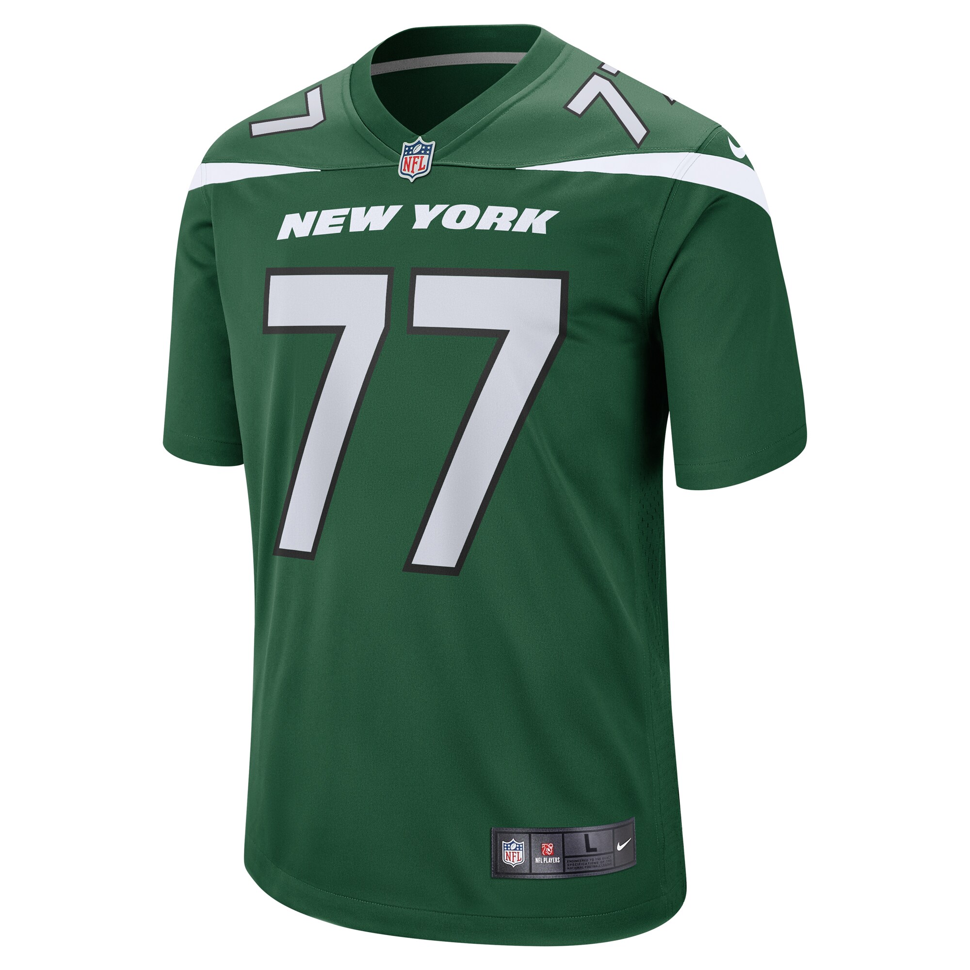 Men's New York Jets Jerseys Gotham Green Mekhi Becton Player Game Style