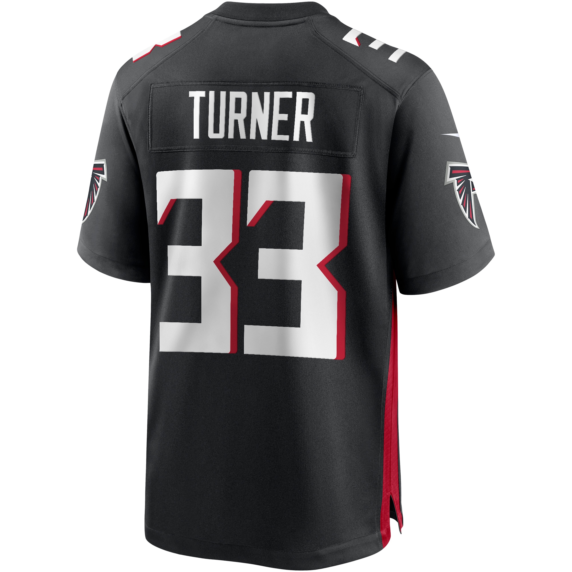 Men's Atlanta Falcons Jerseys Black Michael Turner Game Retired Player Style