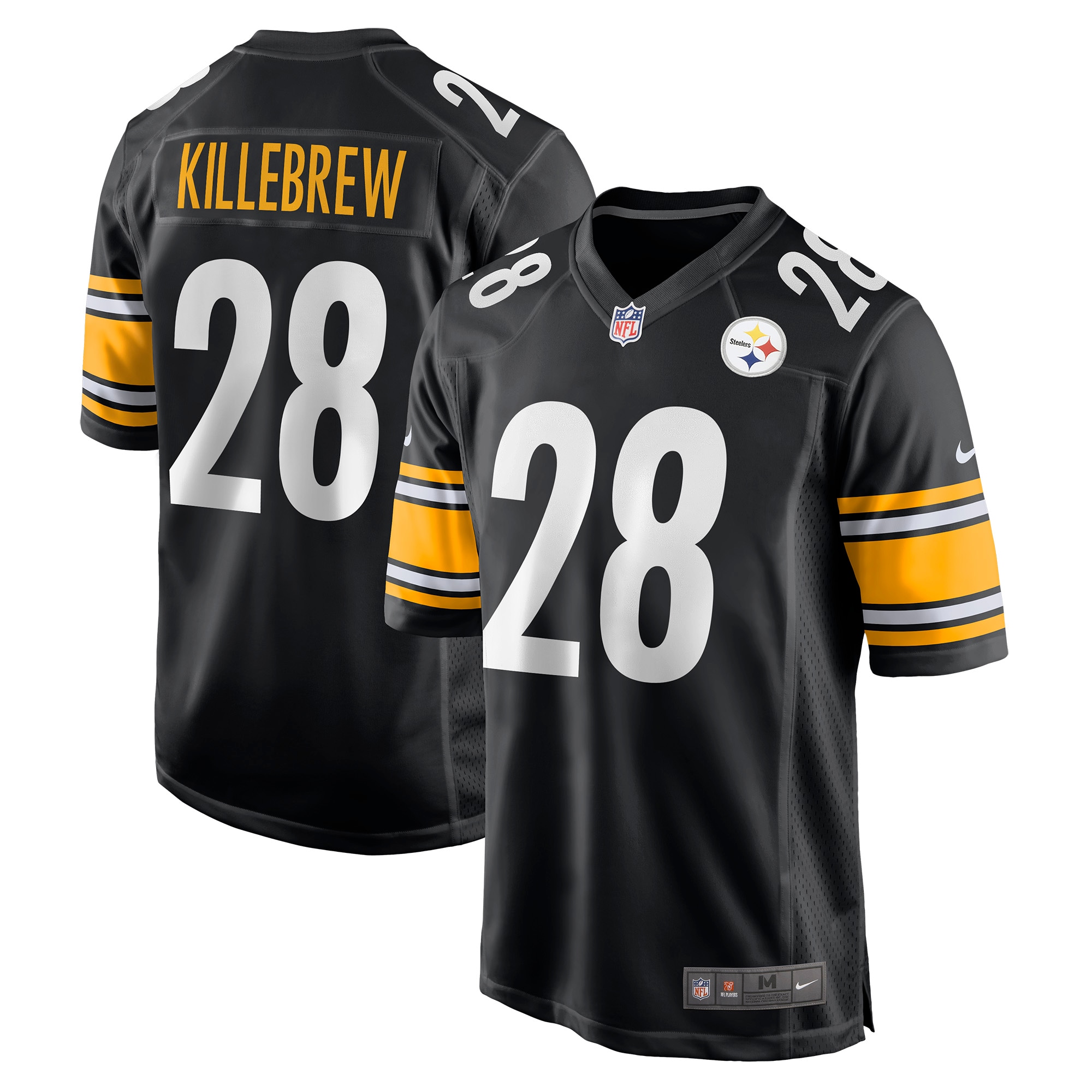 Men's Pittsburgh Steelers Jerseys Black Miles Killebrew Game Style