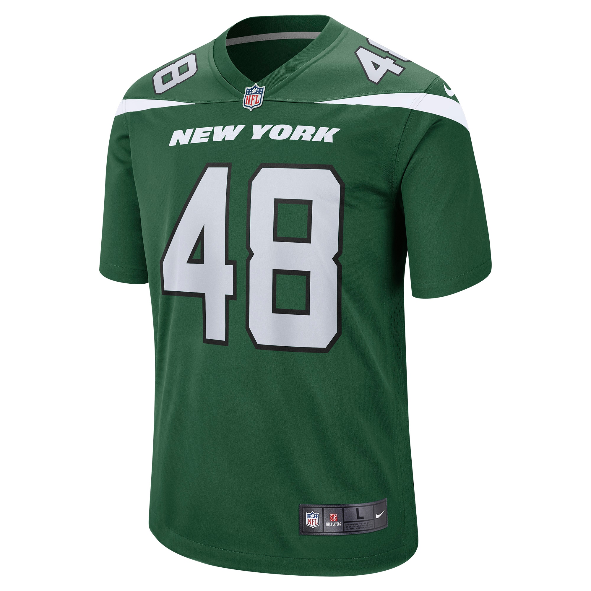 Men's New York Jets Jerseys Gotham Green Nick Bawden Game Player Style