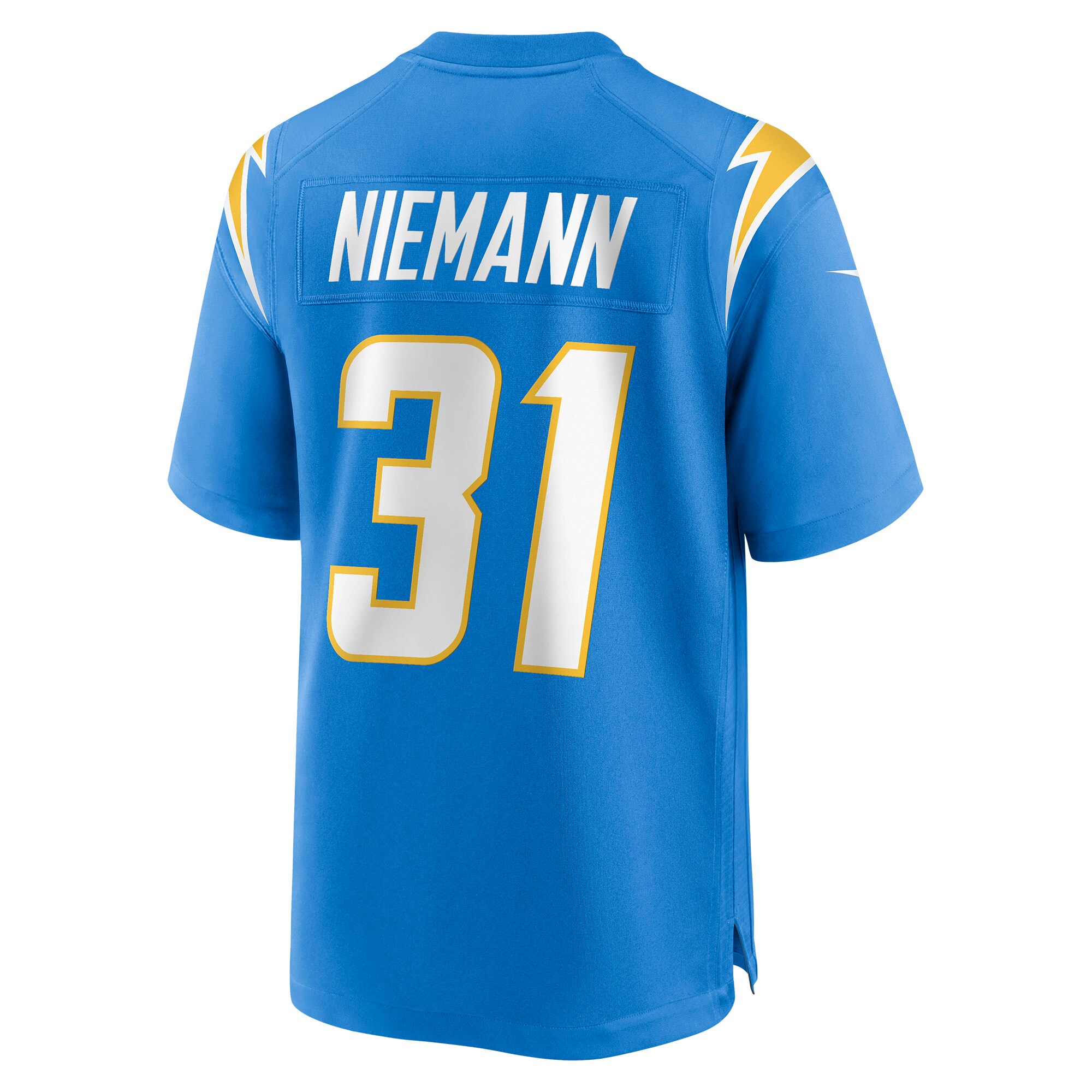 Men's Los Angeles Chargers Jerseys Powder Blue Nick Niemann Game Player Style
