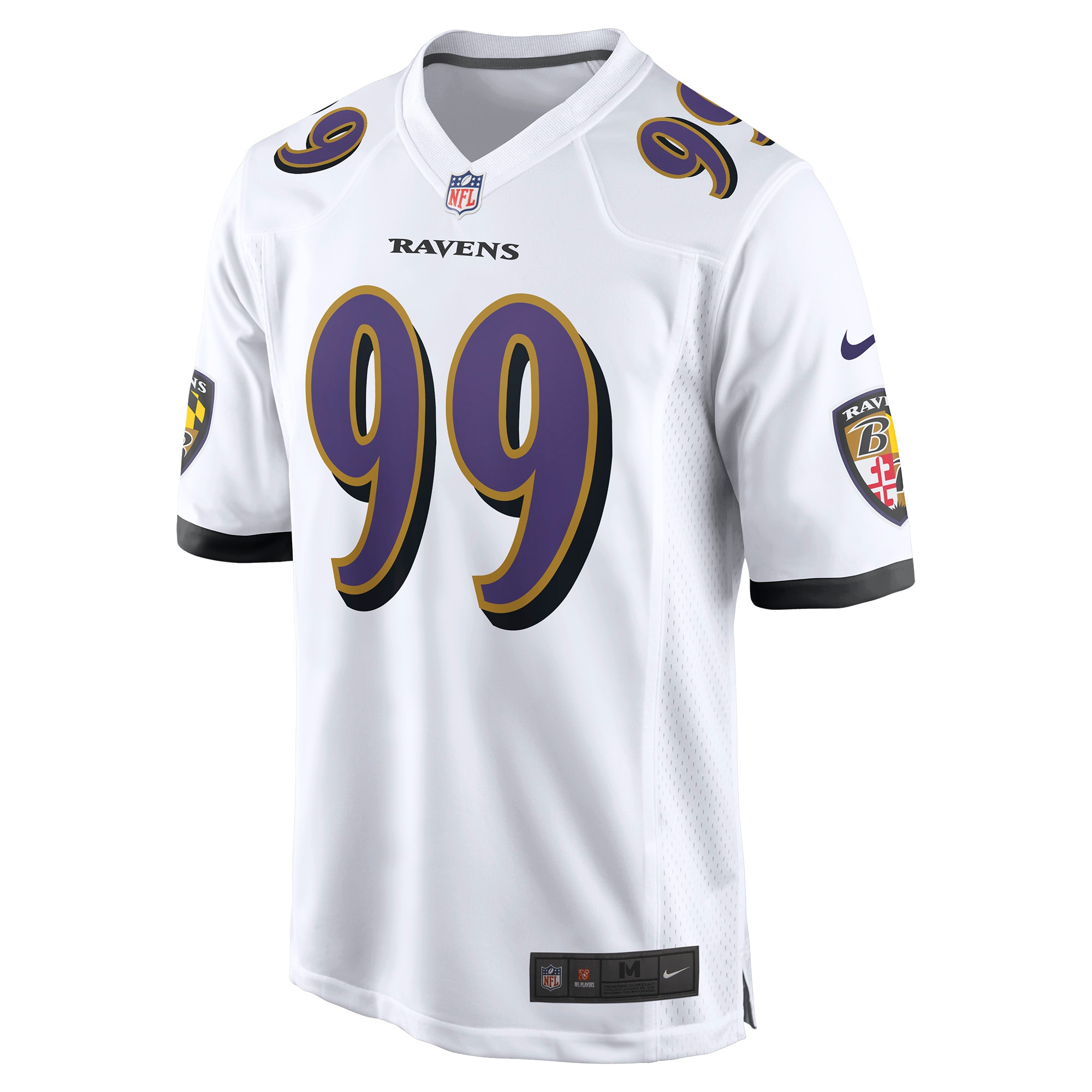 Men's Baltimore Ravens Jerseys White Odafe Oweh Game Style