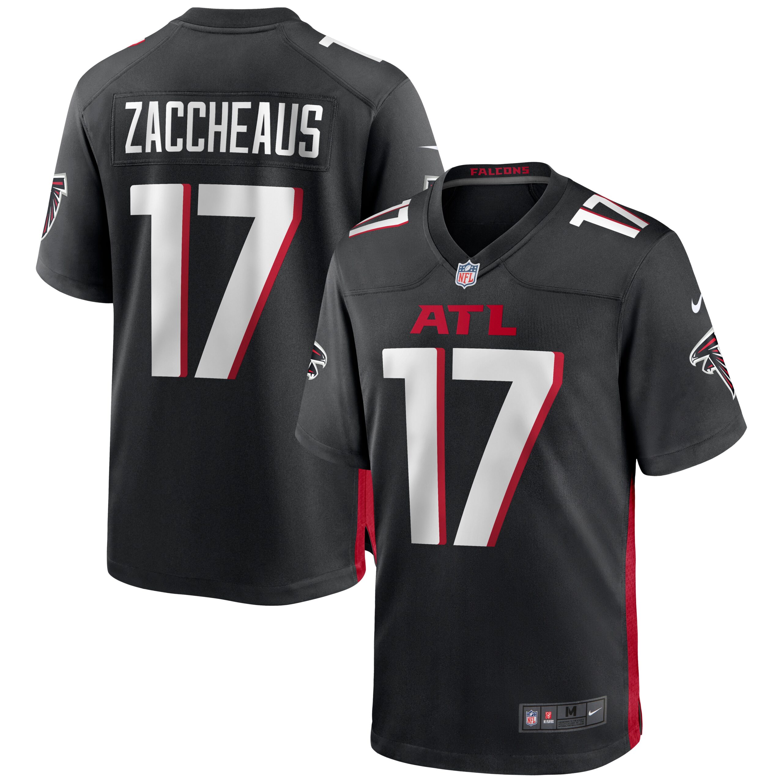 Men's Atlanta Falcons Jerseys Black Olamide Zaccheaus Game Style