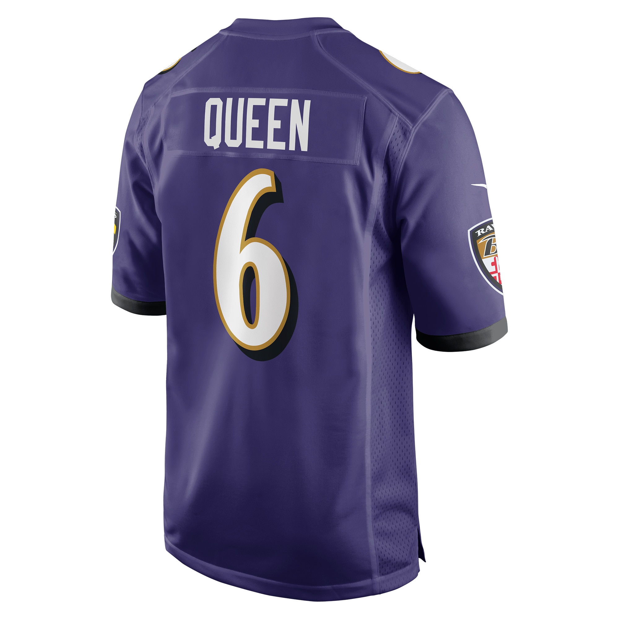 Men's Baltimore Ravens Jerseys Purple Patrick Queen Game Player Style