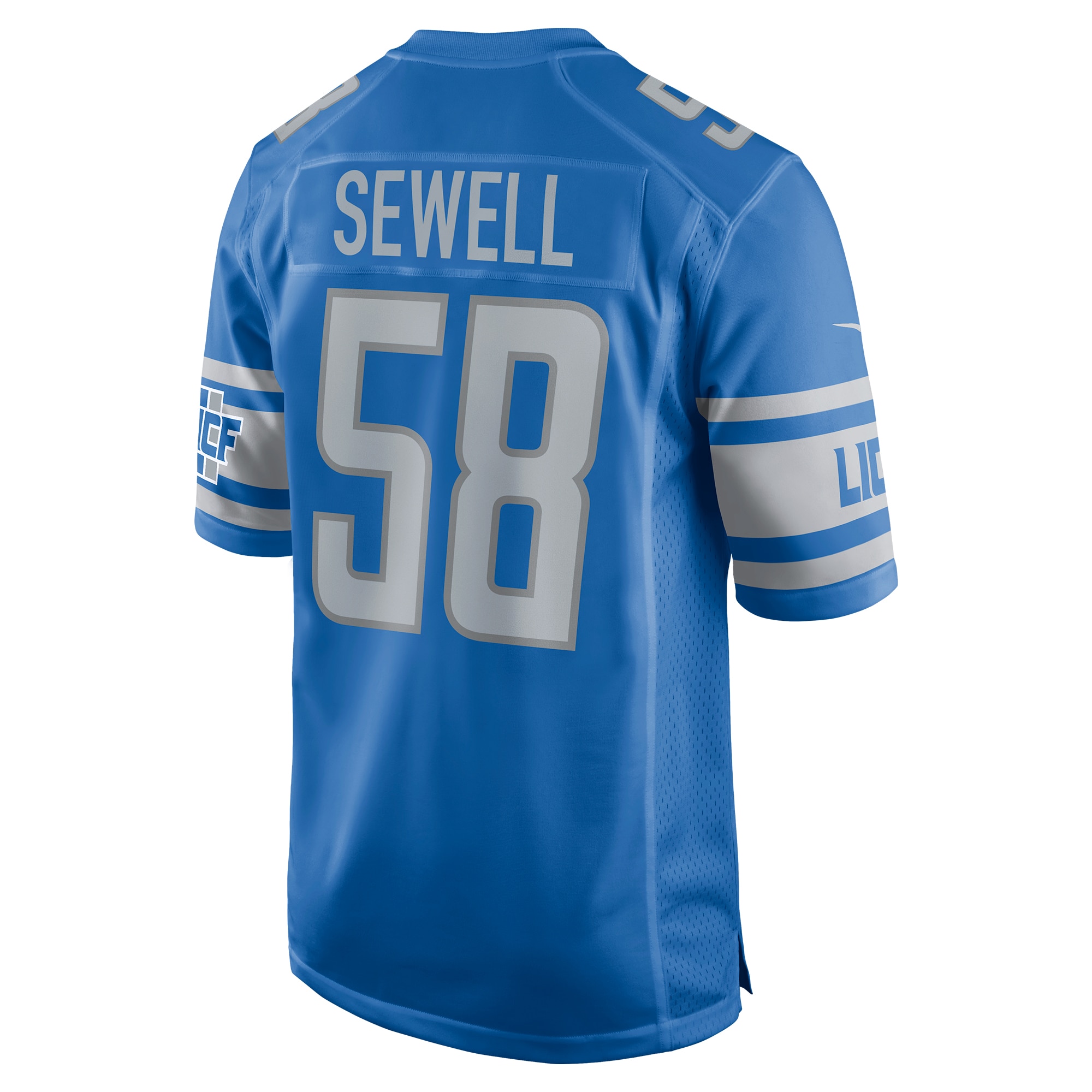 Men's Detroit Lions Jerseys Blue Penei Sewell Game Style