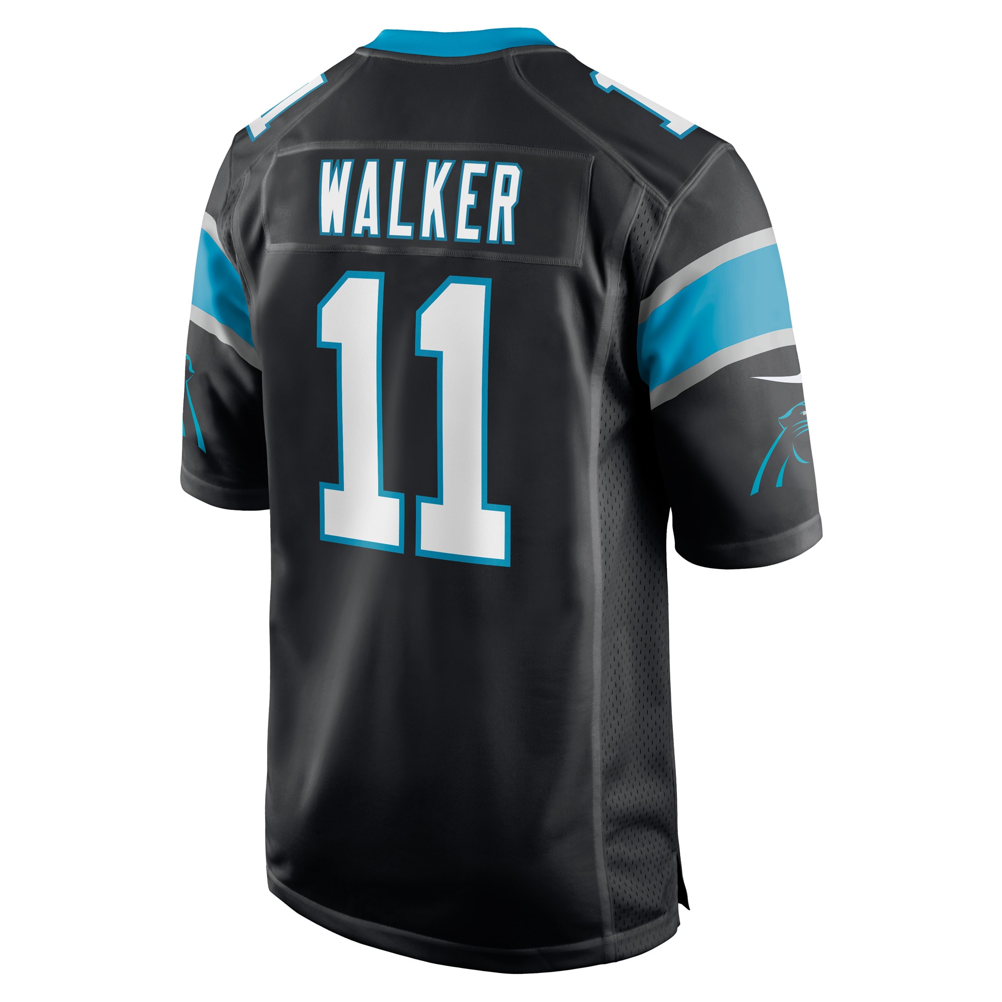 Men's Carolina Panthers Jerseys Black P.J. Walker Game Player Style