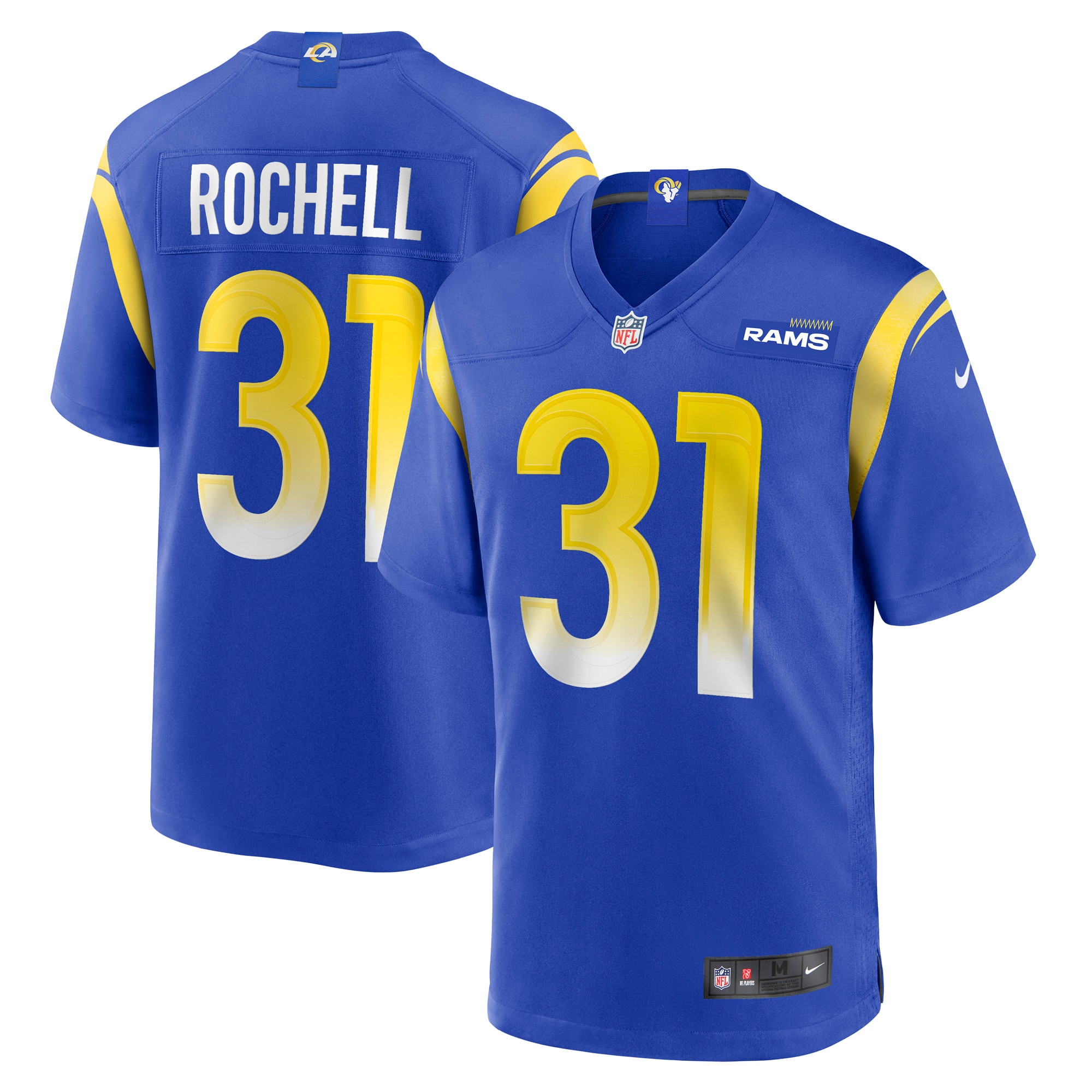 Men's Los Angeles Rams Jerseys Royal Robert Rochell Game Player Style