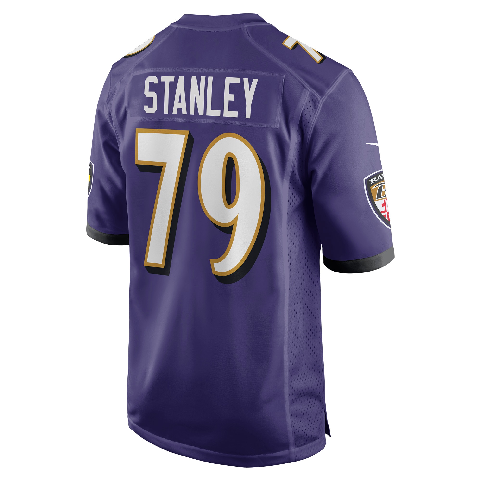 Men's Baltimore Ravens Jerseys Purple Ronnie Stanley Game Style