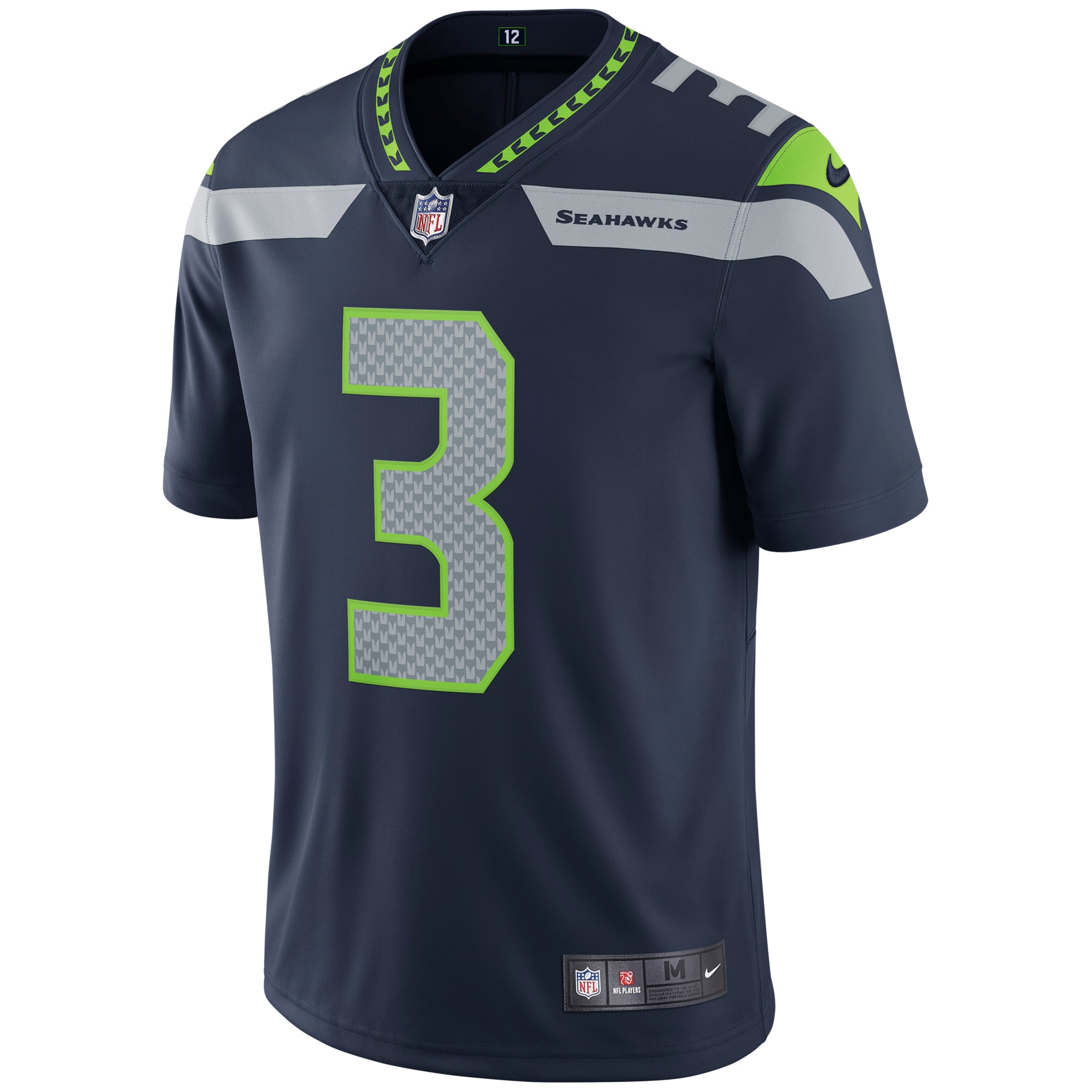 Men's Seattle Seahawks Jerseys College Navy Russell Wilson Vapor Untouchable Limited Player Style