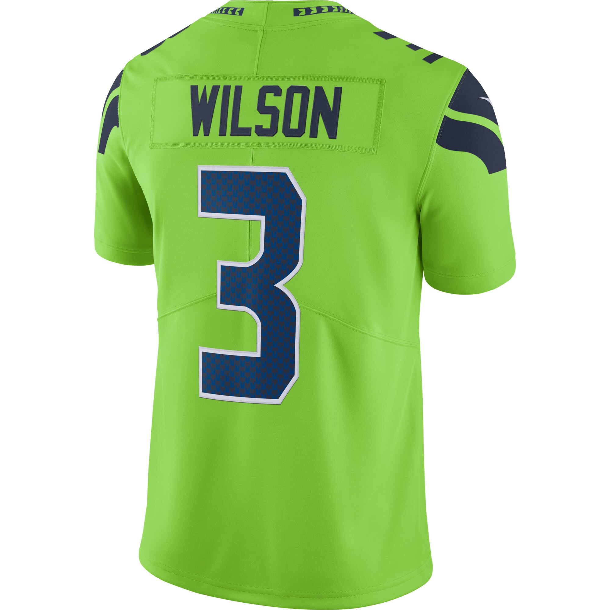 Men's Seattle Seahawks Jerseys Neon Green Russell Wilson Vapor Untouchable Color Rush Limited Player Style