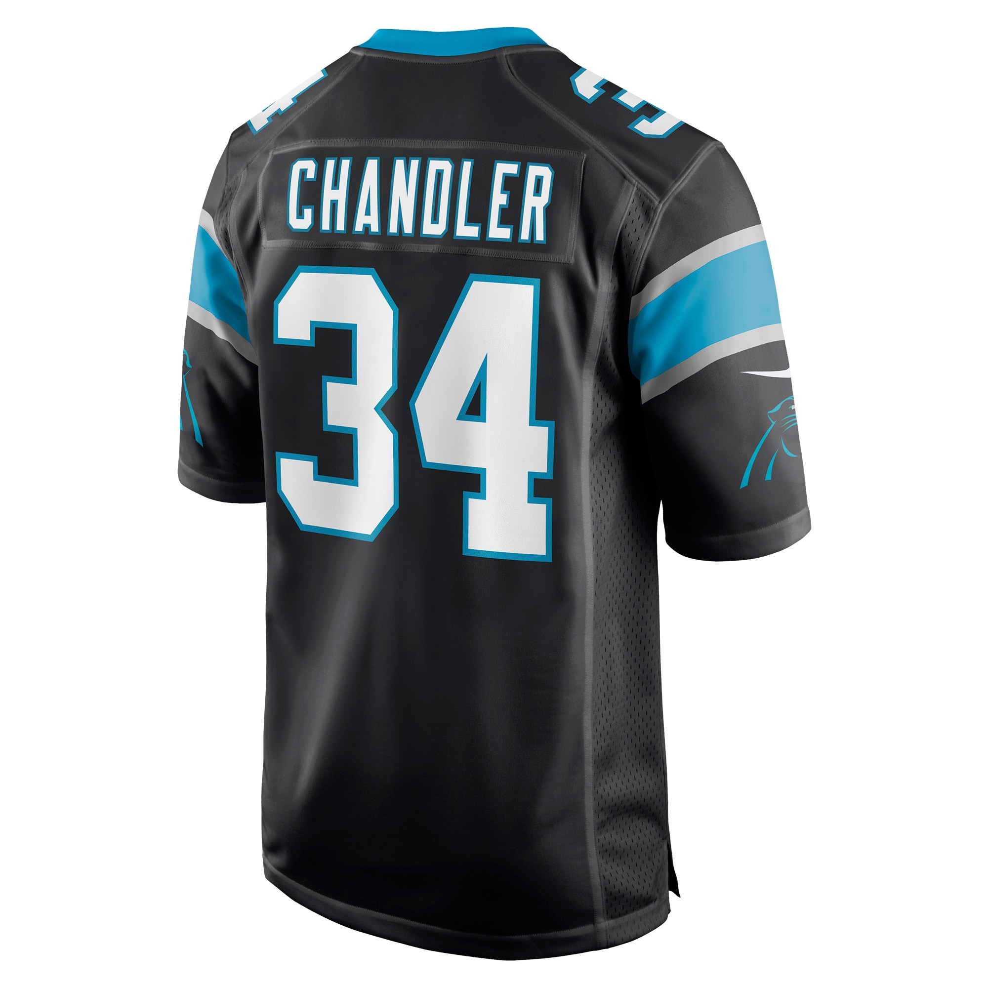 Men's Carolina Panthers Jerseys Black Sean Chandler Game Style