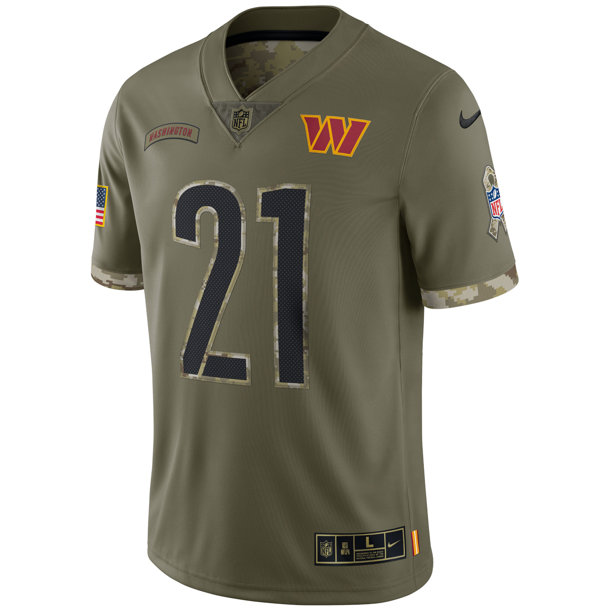 Men's Washington Commanders Jerseys Olive Sean Taylor 2022 Salute To Service Retired Player Limited Style