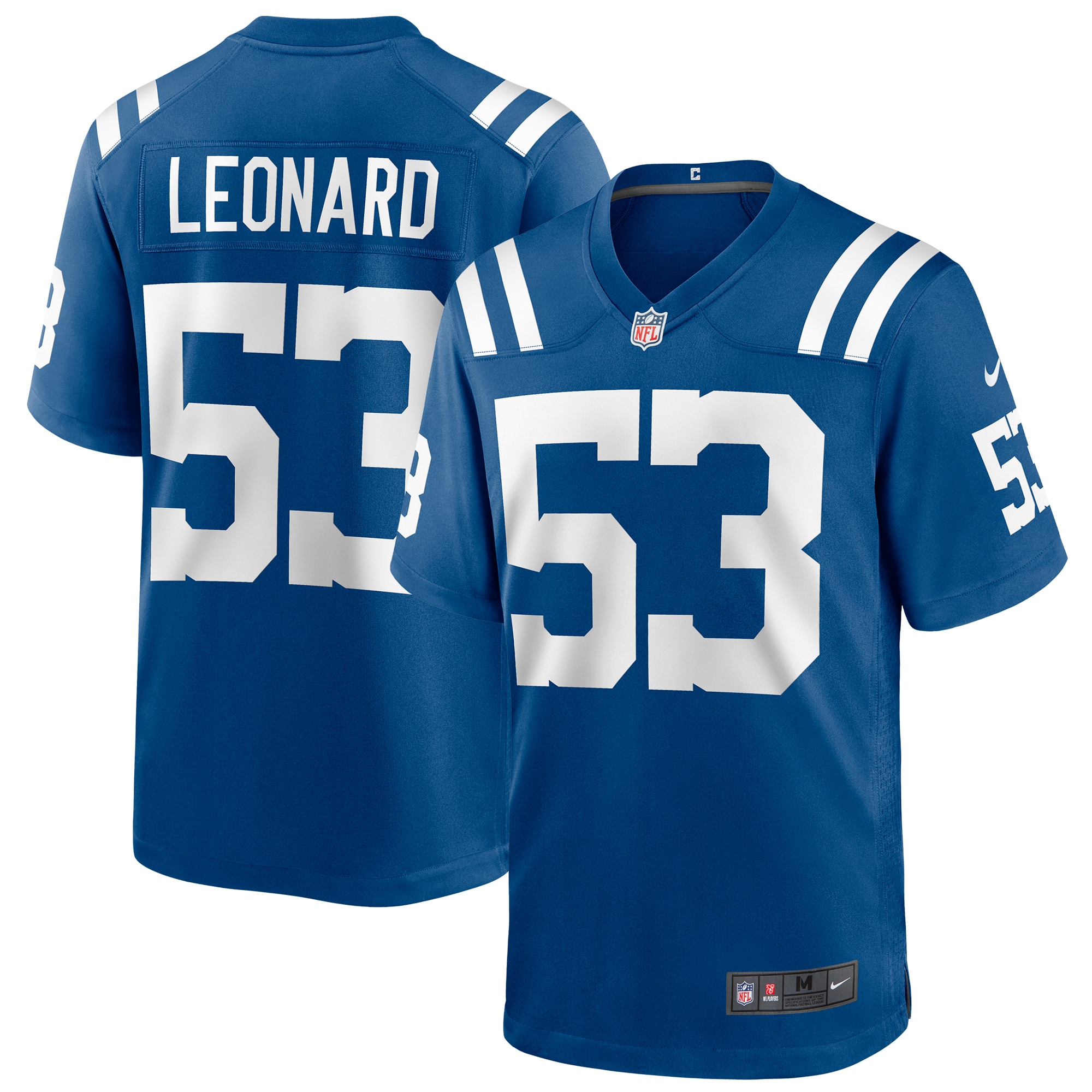 Men's Indianapolis Colts Jerseys Royal Darius Leonard Game Player Style