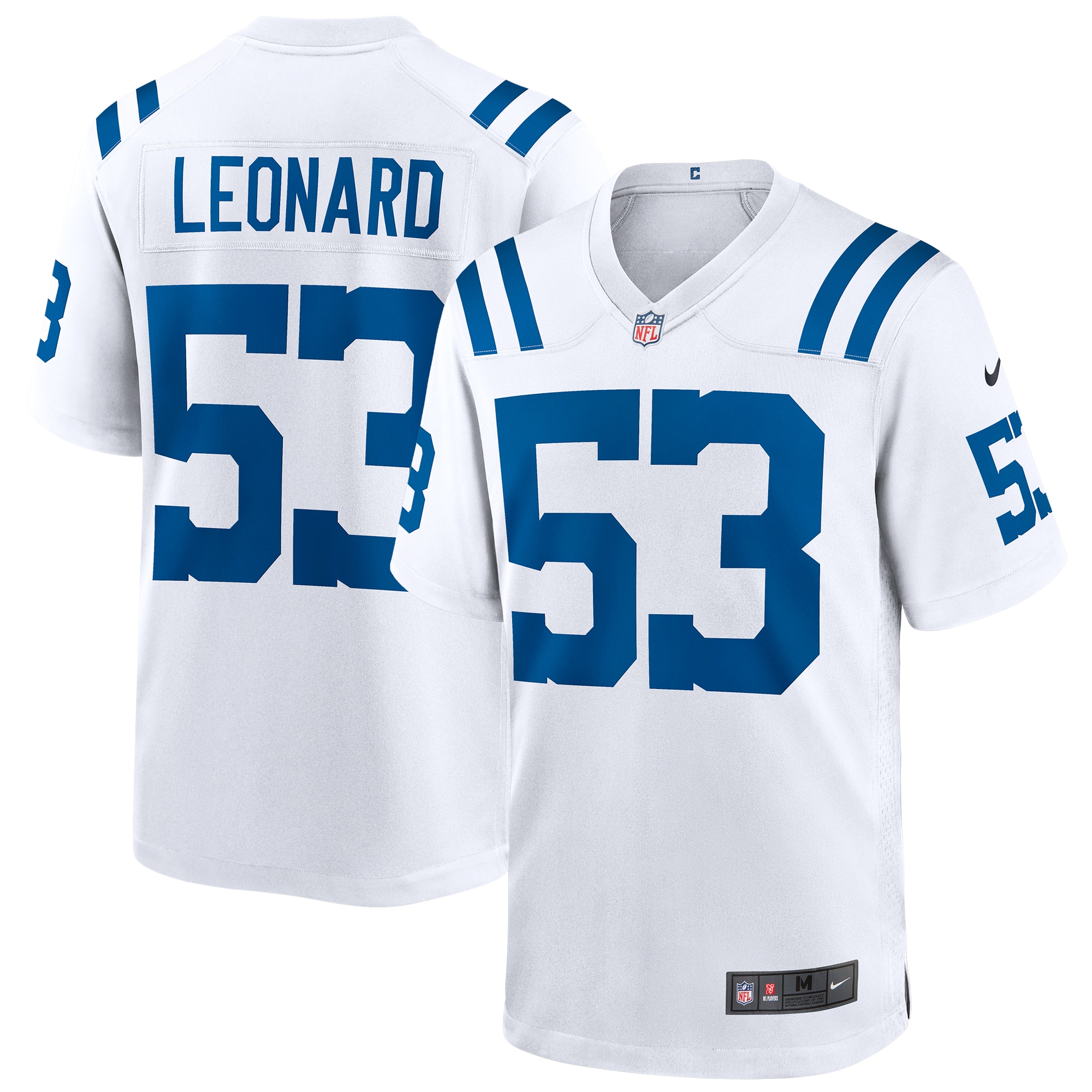 Men's Indianapolis Colts Jerseys White Darius Leonard Game Player Style