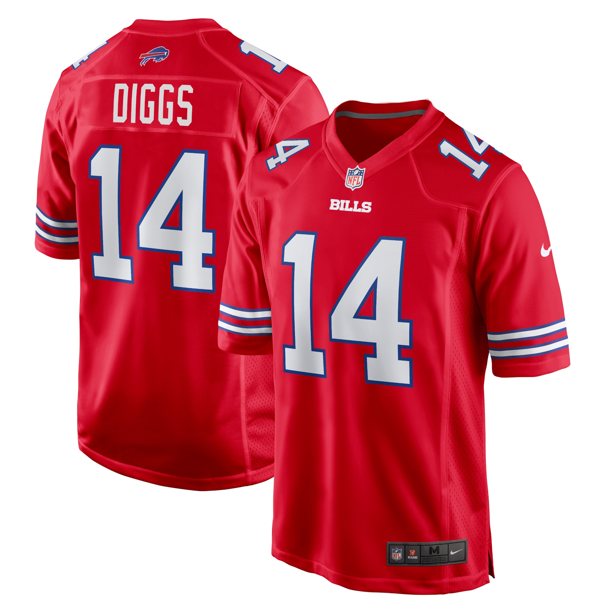 Men's Buffalo Bills Jerseys Red Stefon Diggs Game Player Style