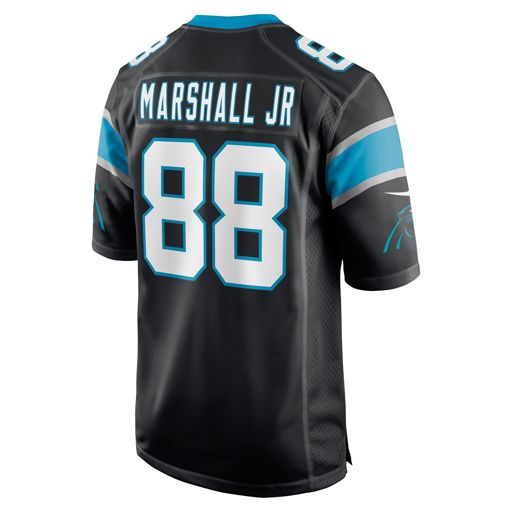Men's Carolina Panthers Jerseys Black Terrace Marshall Jr. 2021 NFL Draft Pick Player Game Style