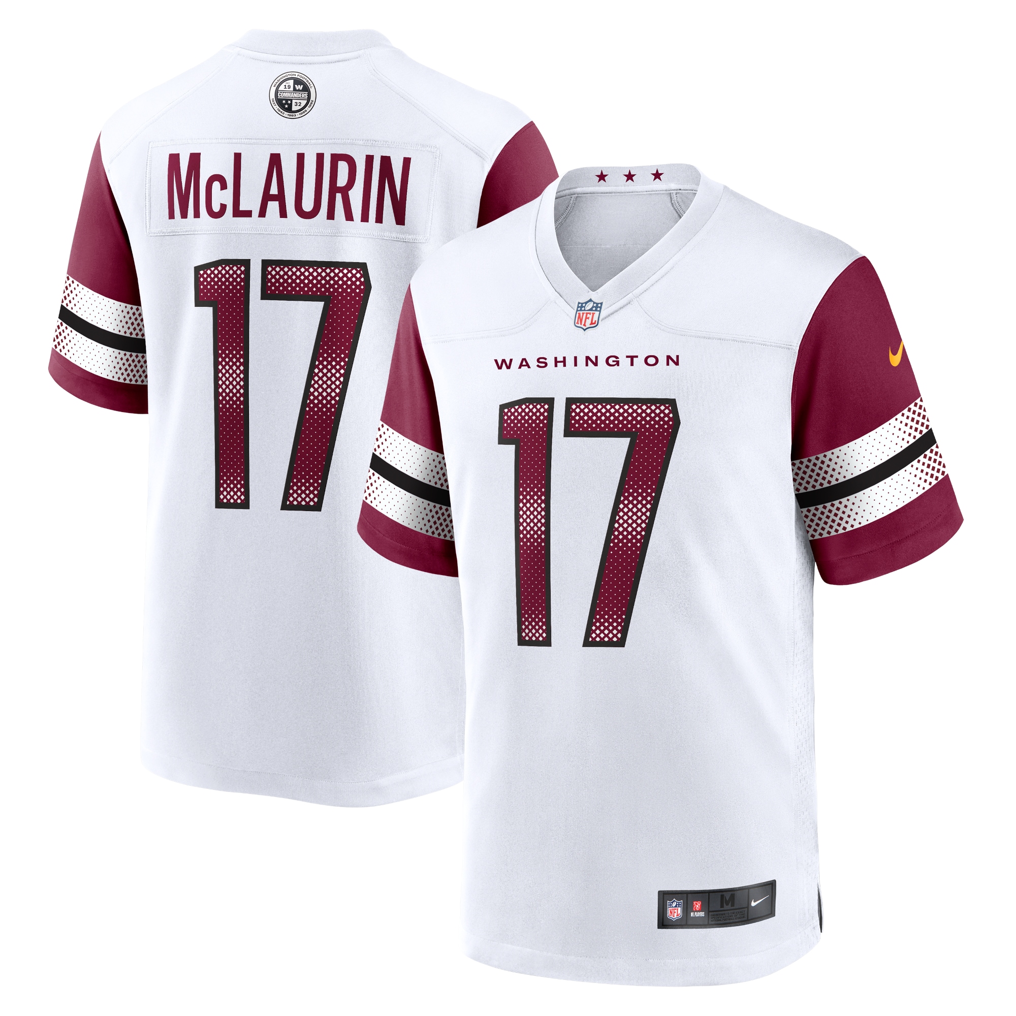 Men's Washington Commanders Jerseys White Terry McLaurin Game Style