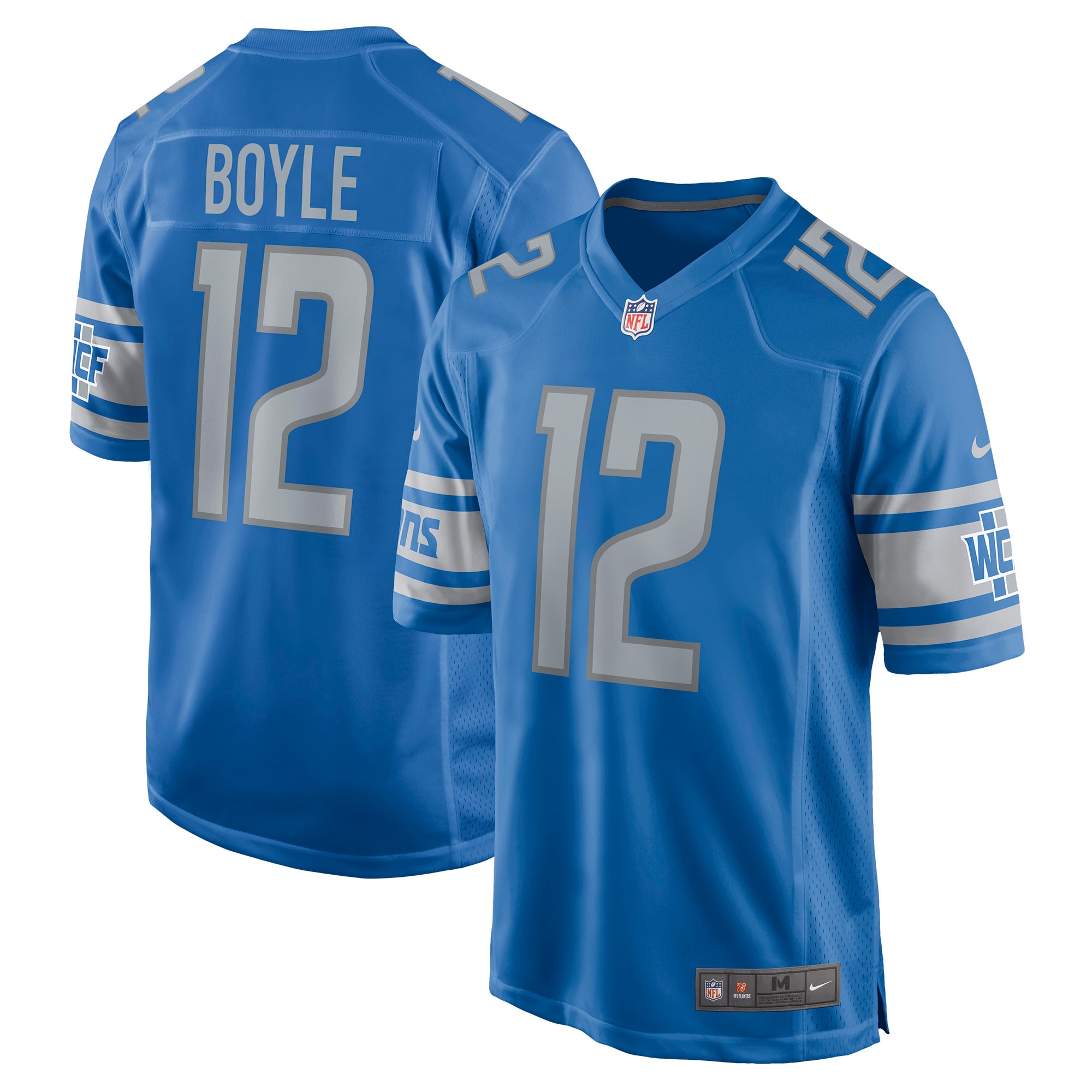 Men's Detroit Lions Jerseys Blue Tim Boyle Game Player Style