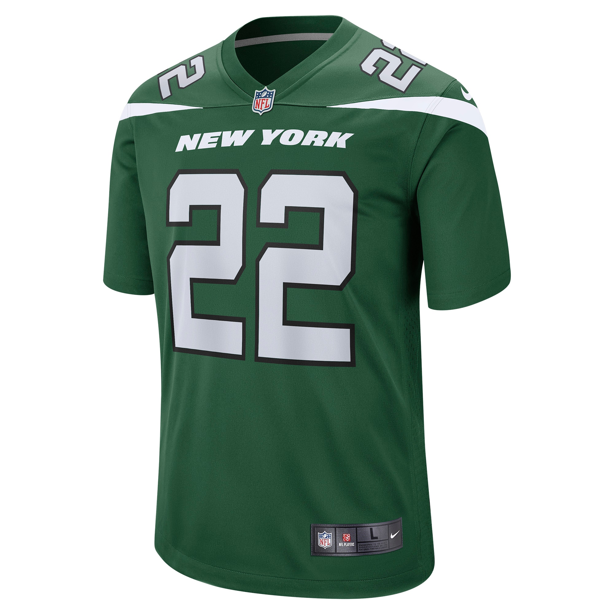Men's New York Jets Jerseys Gotham Green Tony Adams Game Player Style
