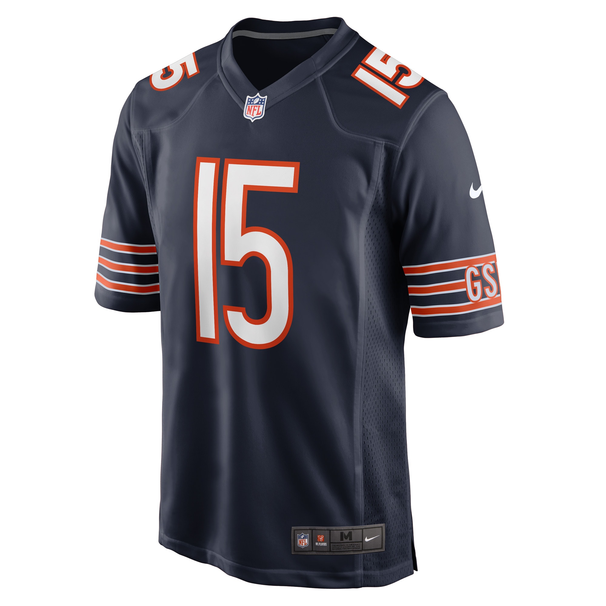 Men's Chicago Bears Jerseys Navy Trevor Siemian Game Player Style