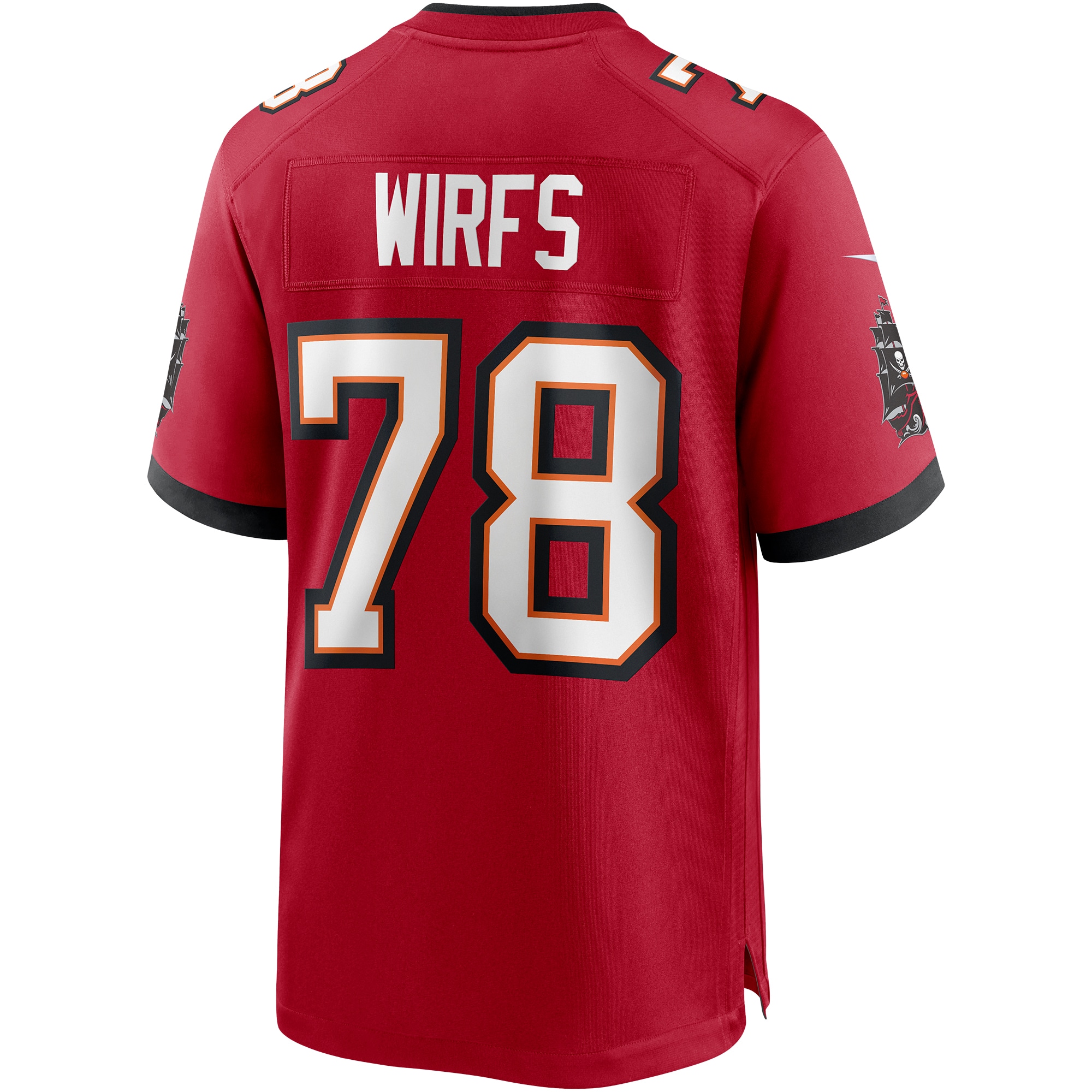 Men's Tampa Bay Buccaneers Jerseys Red Tristan Wirfs Player Game Style