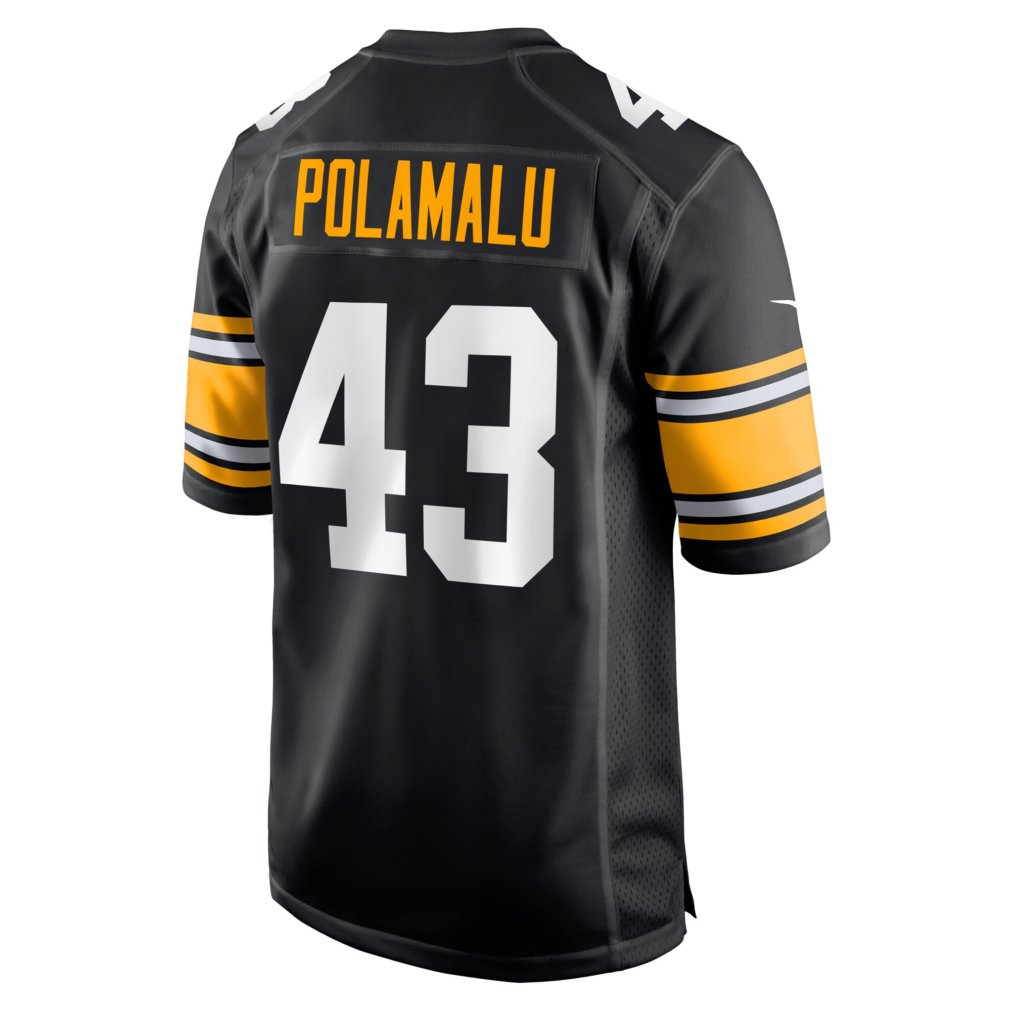 Men's Pittsburgh Steelers Jerseys Black Troy Polamalu Retired Player Style