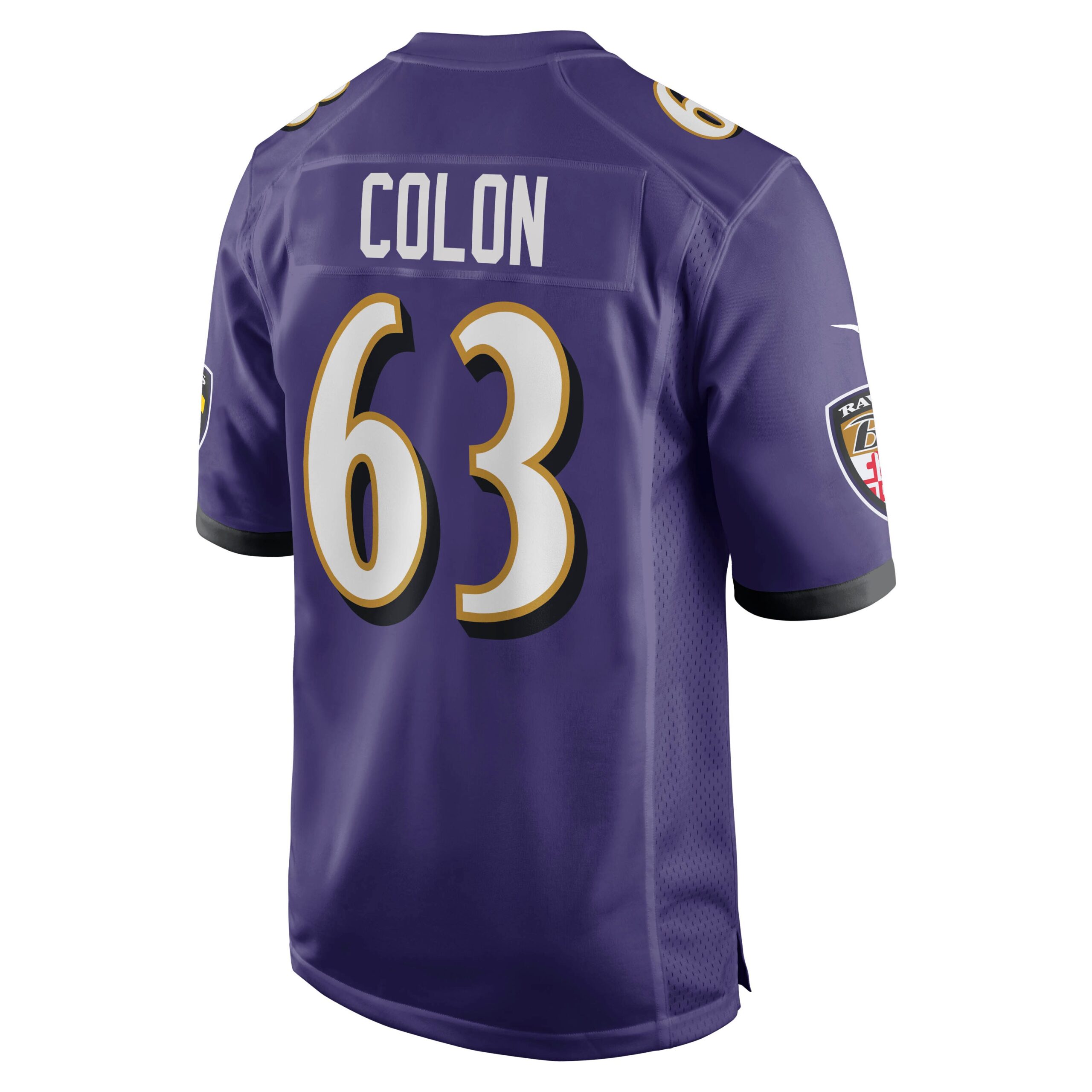 Men's Baltimore Ravens Jerseys Purple Trystan Colon Game Player Style