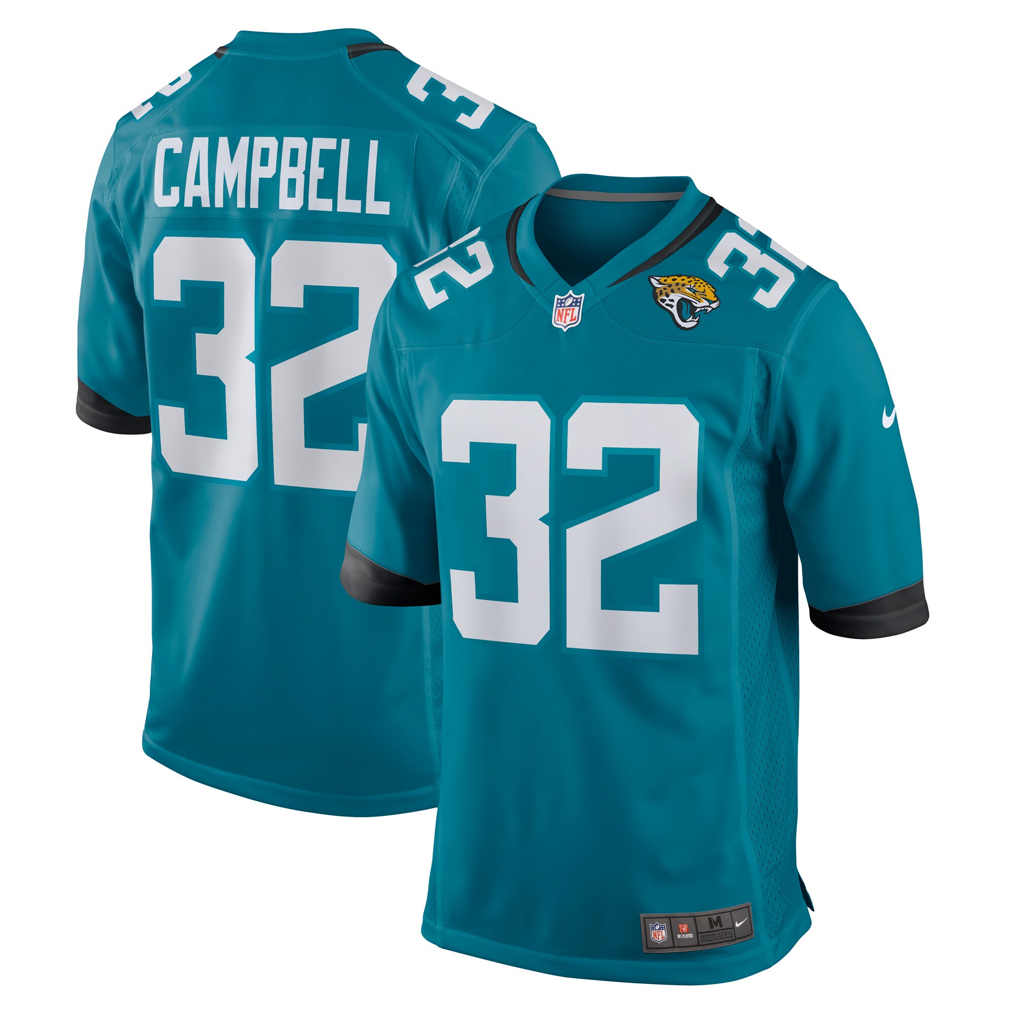 Men's Jacksonville Jaguars Jerseys Teal Tyson Campbell Game Style