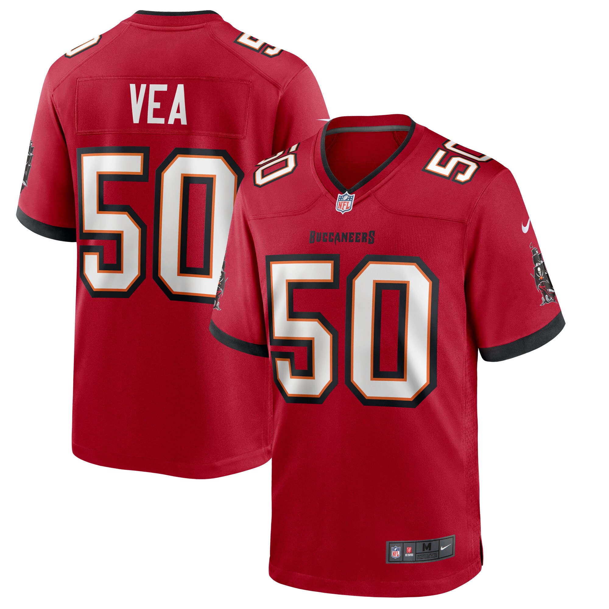 Men's Tampa Bay Buccaneers Jerseys Red Vita Vea Game Style