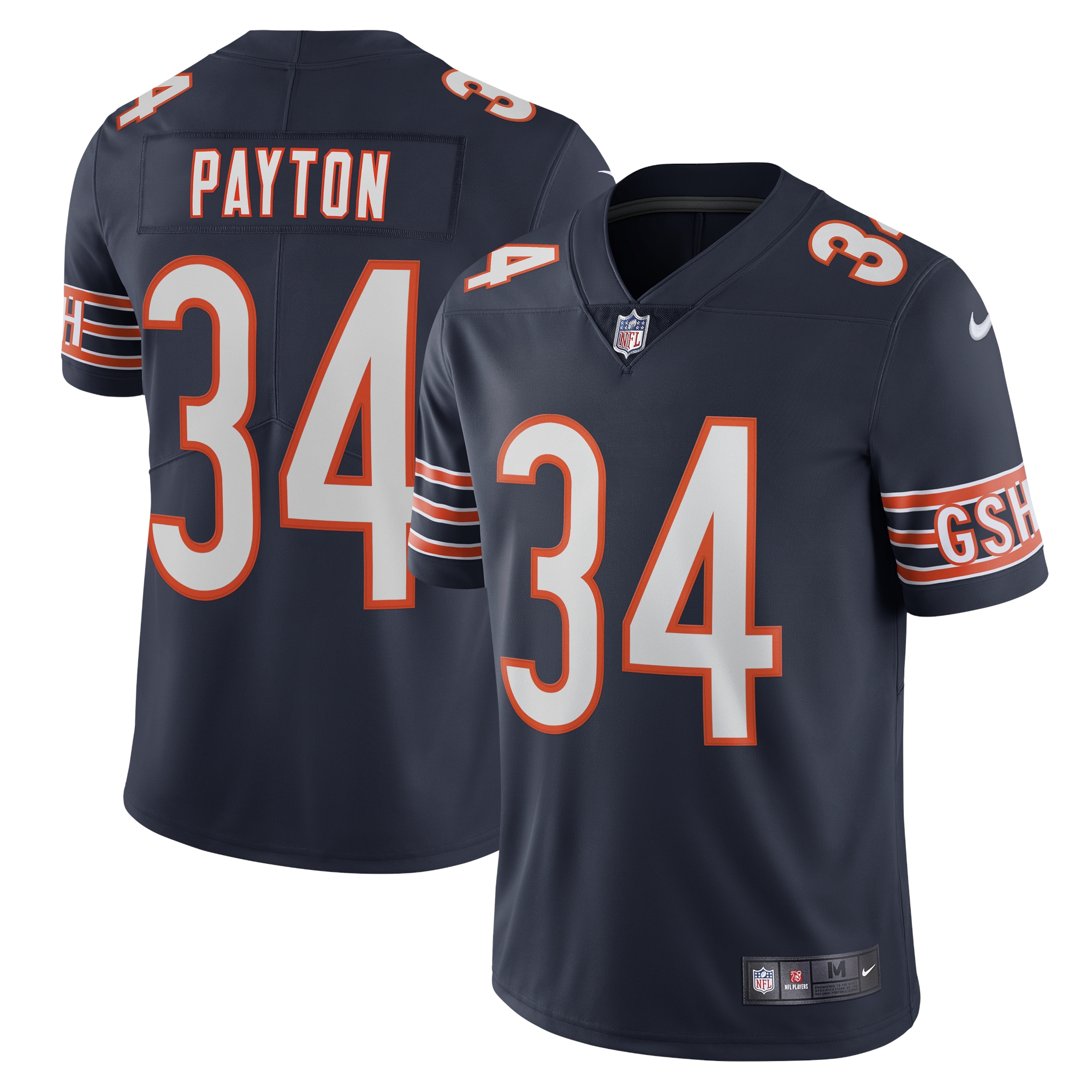 Men's Chicago Bears Jerseys Navy Walter Payton Retired Player Limited Style