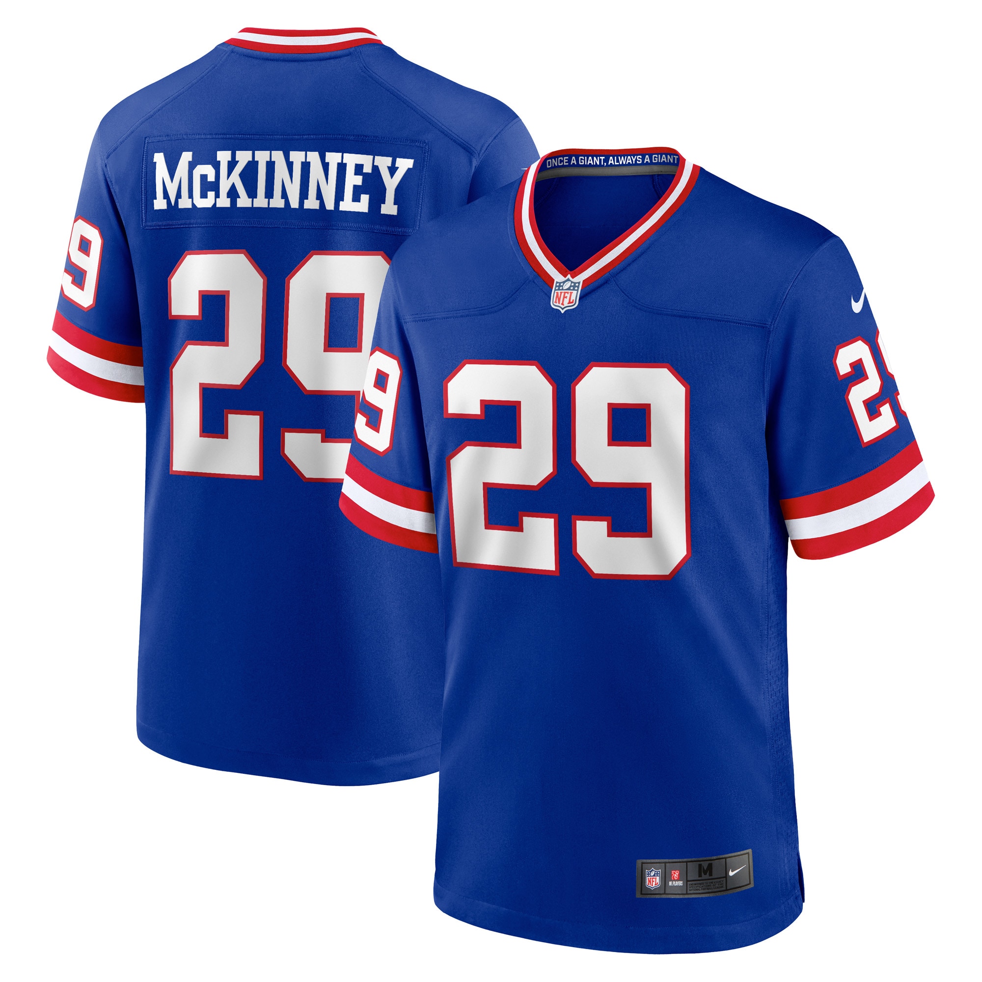 Men's New York Giants Jerseys Royal Xavier McKinney Classic Player Game Style
